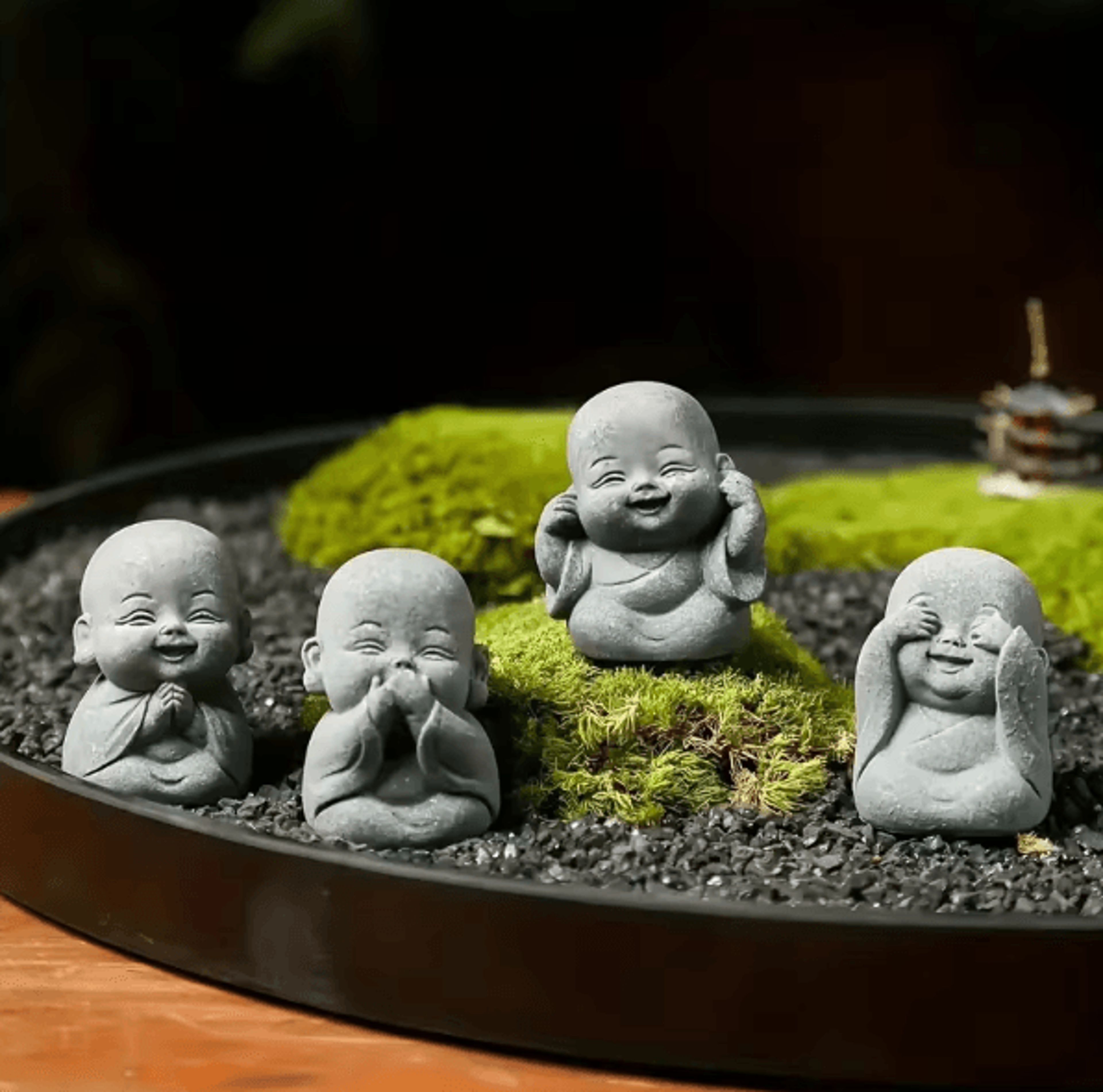 ZenSoul 14PCS Cute Mini Monk Statues Serene Meditation Decor For Desk  Garden 1