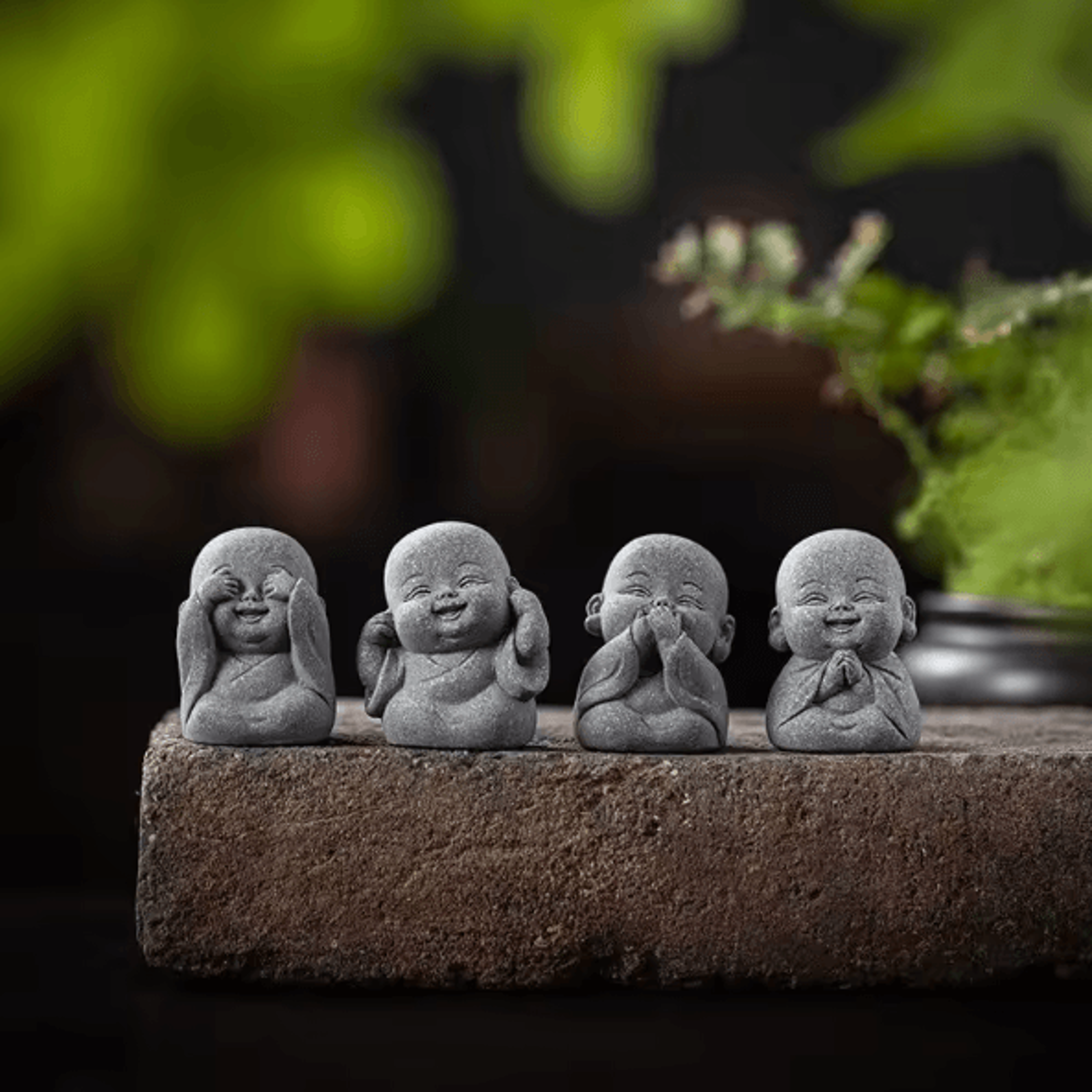ZenSoul 14PCS Cute Mini Monk Statues Serene Meditation Decor For Desk  Garden 9