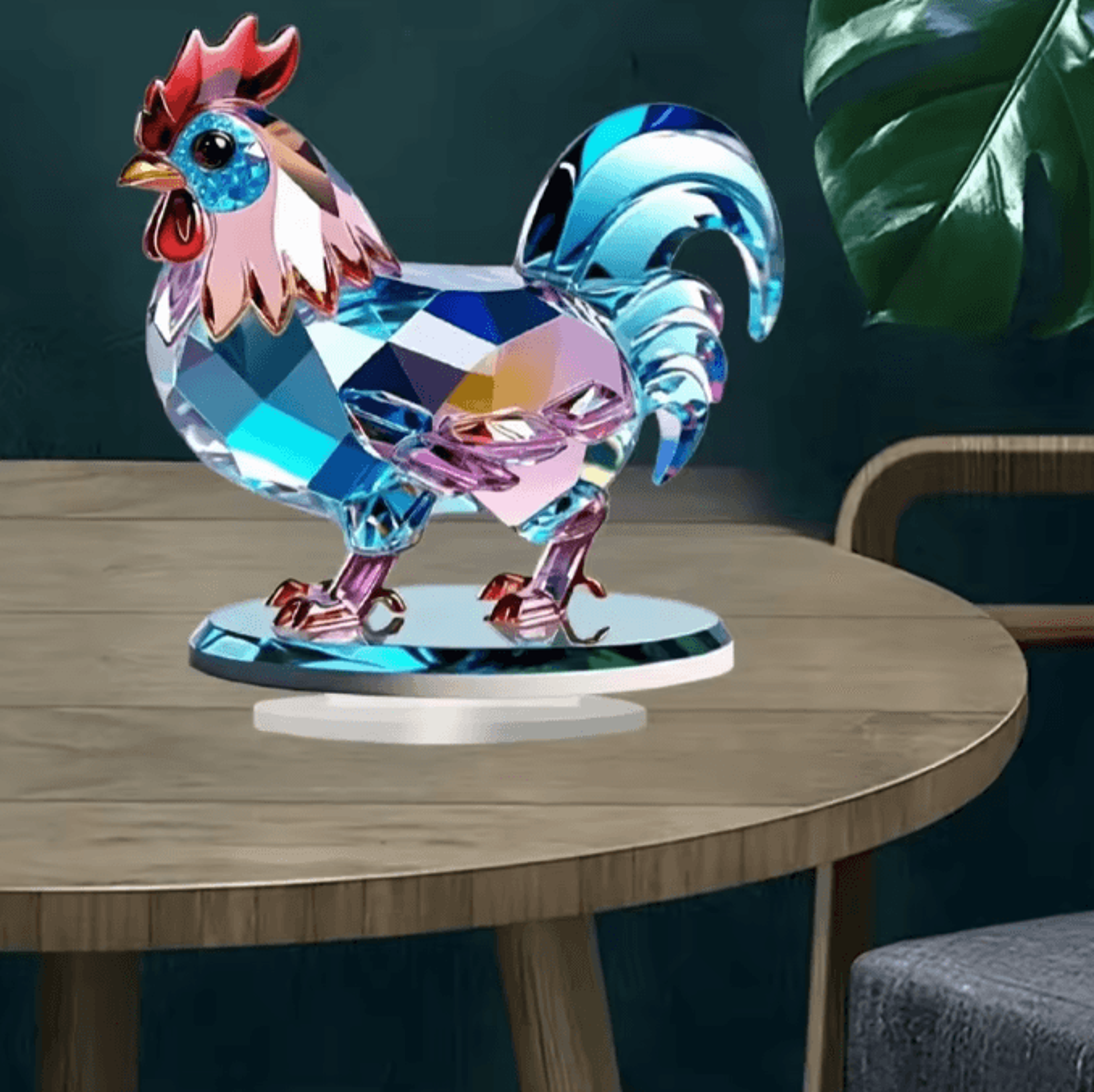 ColorCharm Acrylic Animal Desktop Decoration Cute 2D Figurine Home  Office Decor 2