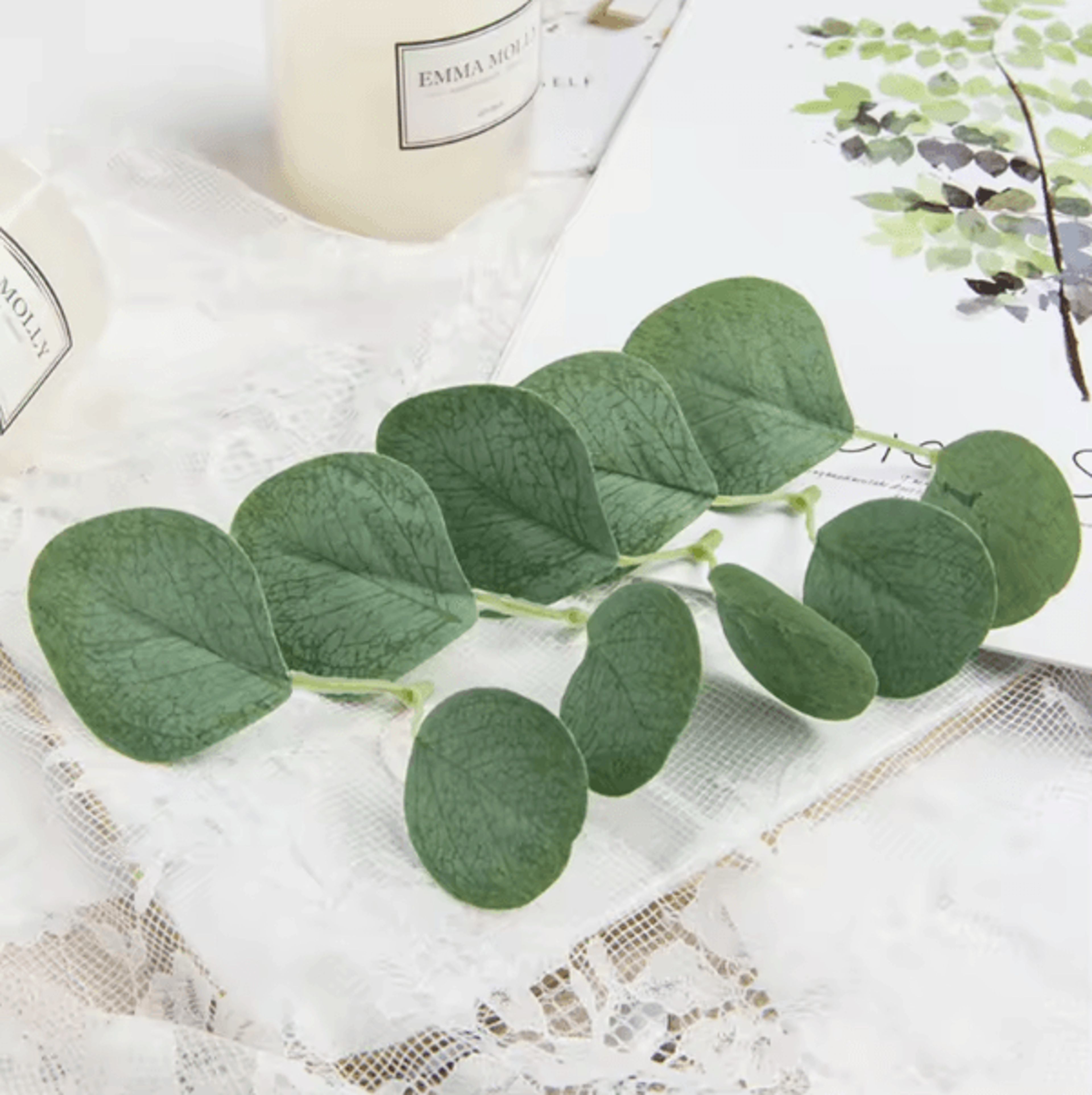 GreenLuxe 50100PCS Artificial Eucalyptus Leaves Silk Greenery DIY Wedding  Home Decor 1
