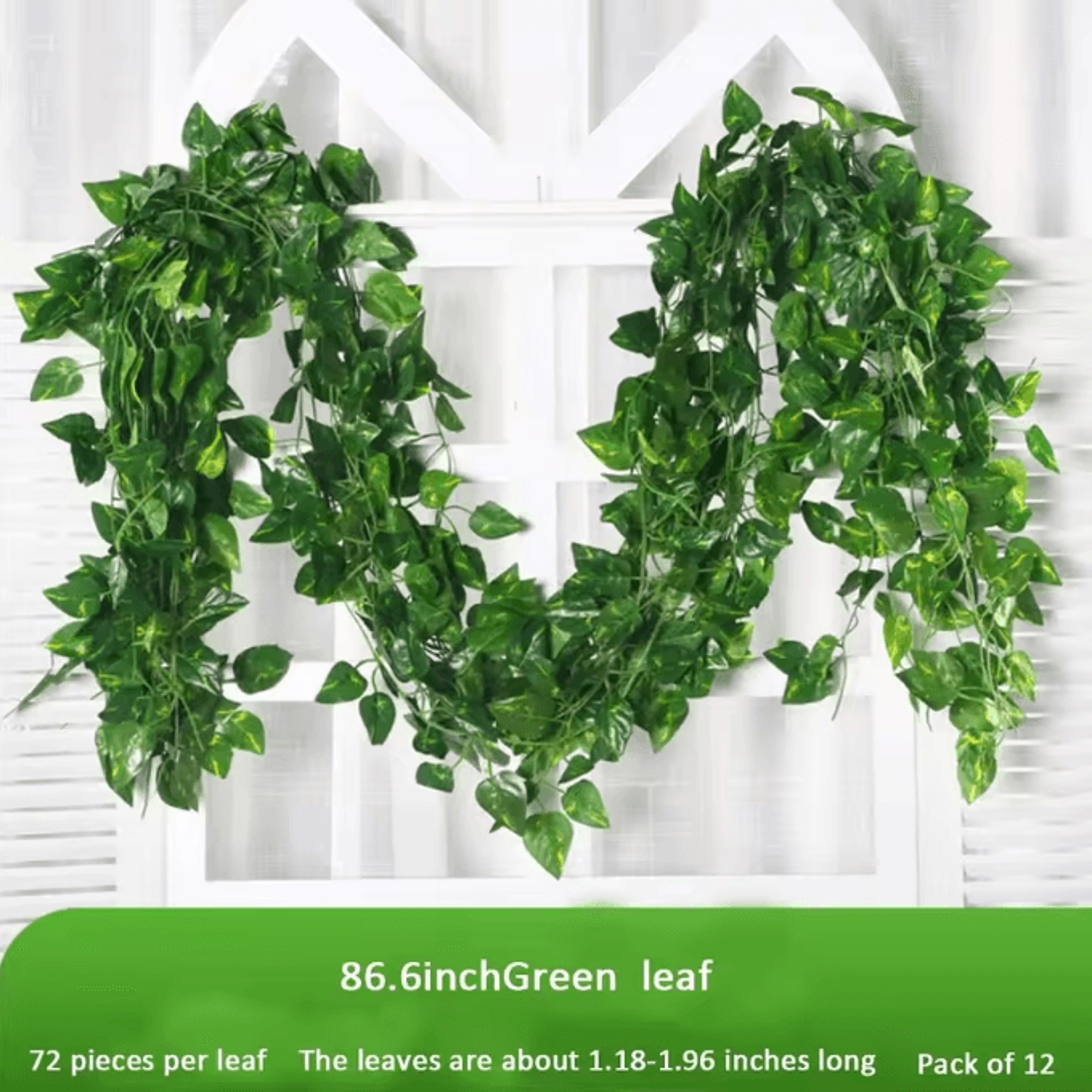 GreenVibe 100PCS Artificial Ivy Garland 2M Hanging Vines For Wall  Garden Decor 1