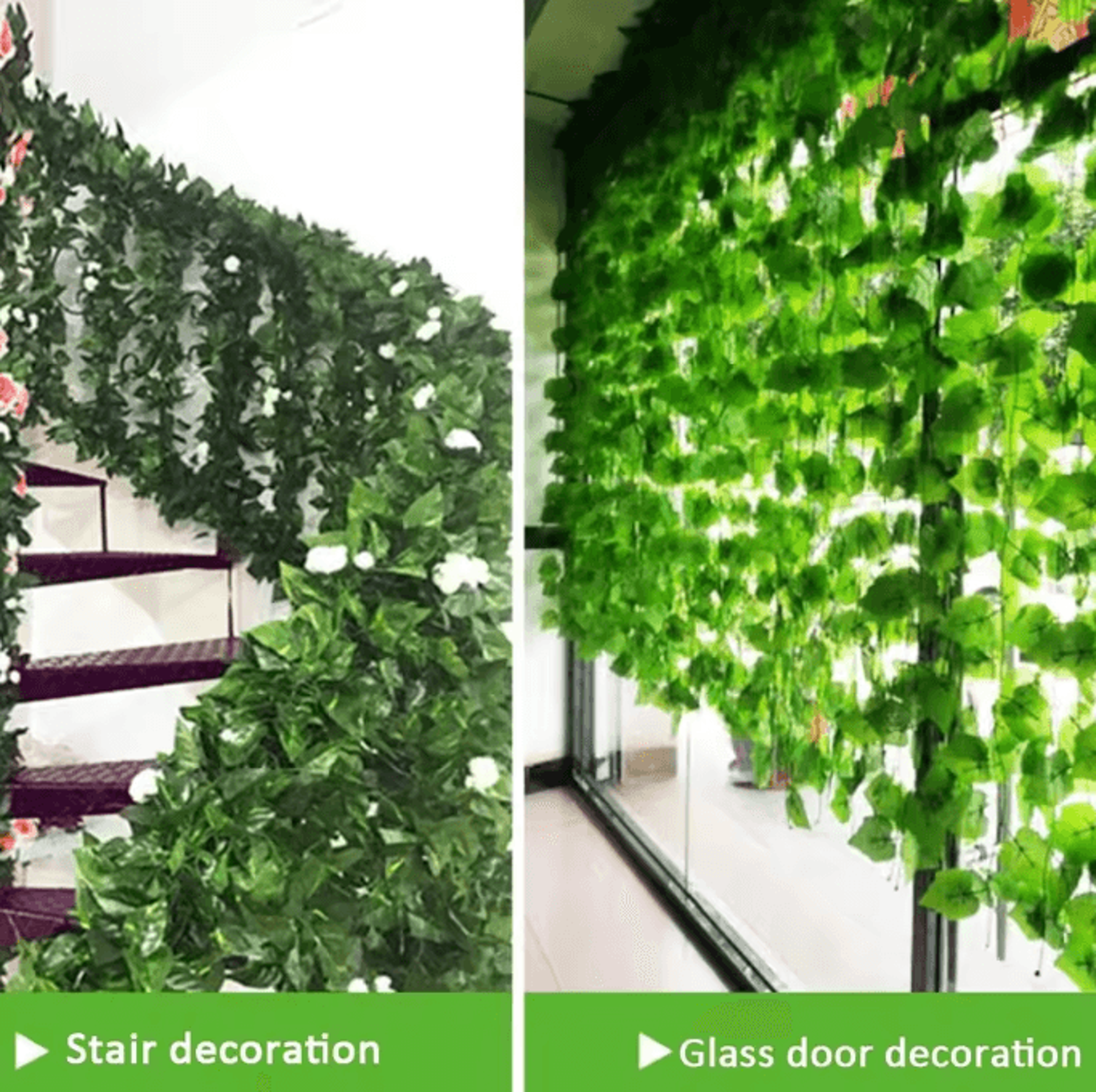 GreenVibe 100PCS Artificial Ivy Garland 2M Hanging Vines For Wall  Garden Decor 4
