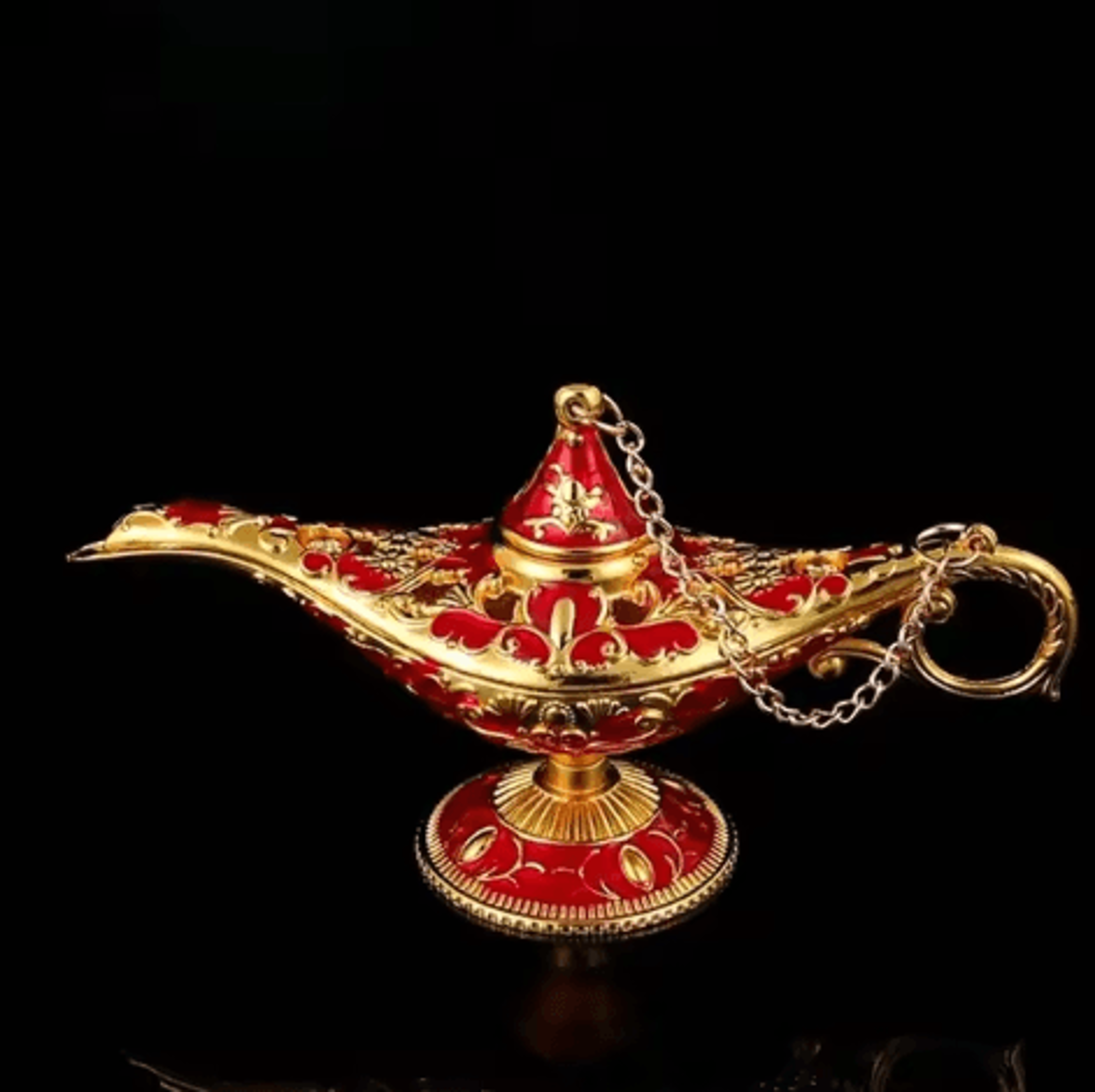 Vintage Aladdin Genie Lamp Ornament  Retro Metal Fantasy Home Decor 5