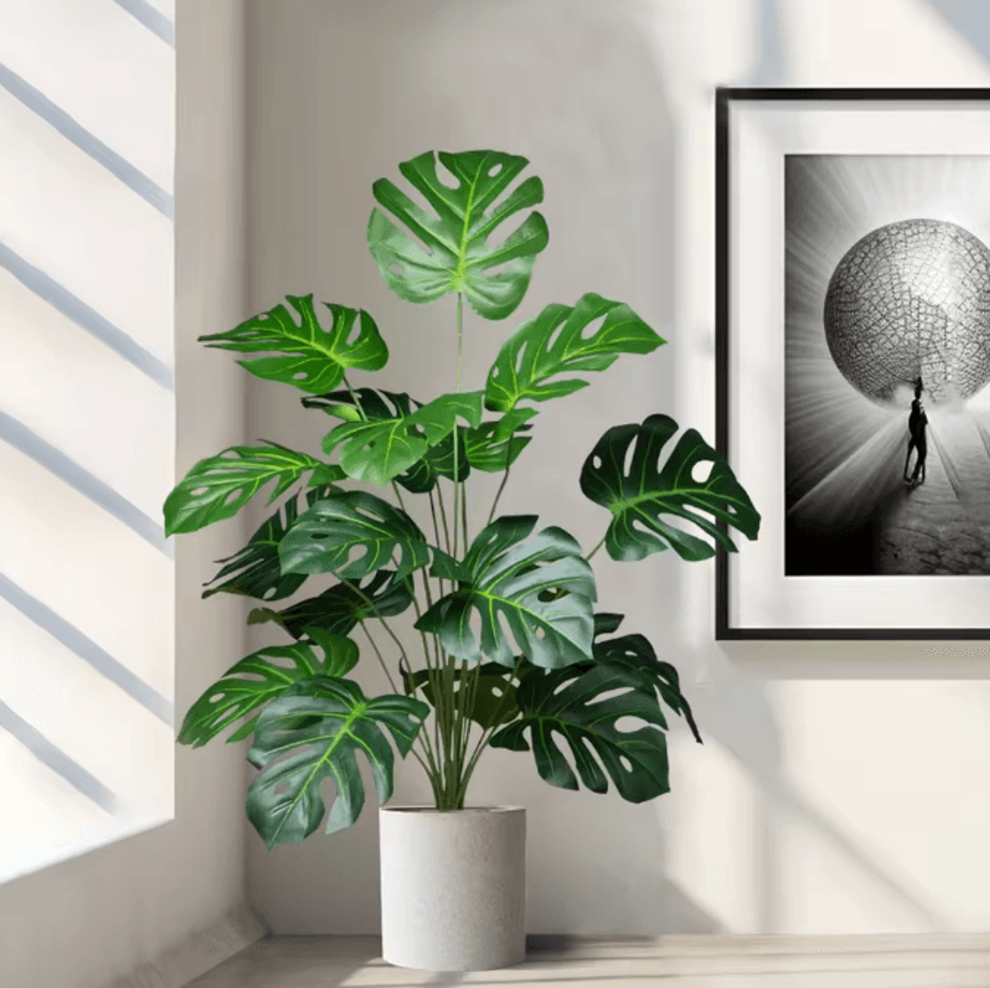 Large Artificial Monstera Leaves  Tropical Palm Leaf Decor For Home Garden  Events 3