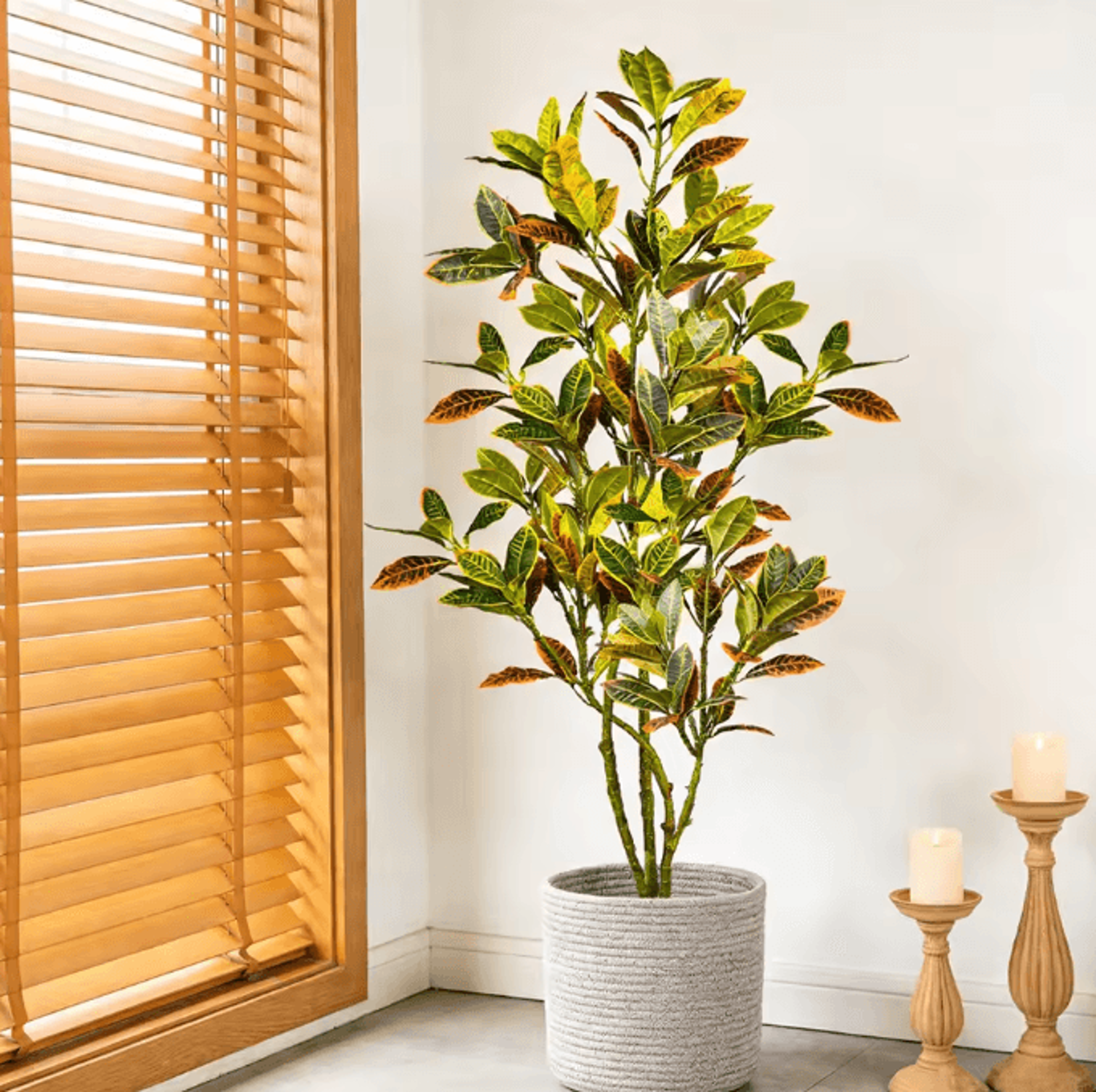Large Artificial Banyan Tree Ficus Plant  Realistic Tropical Indoor Decor 1