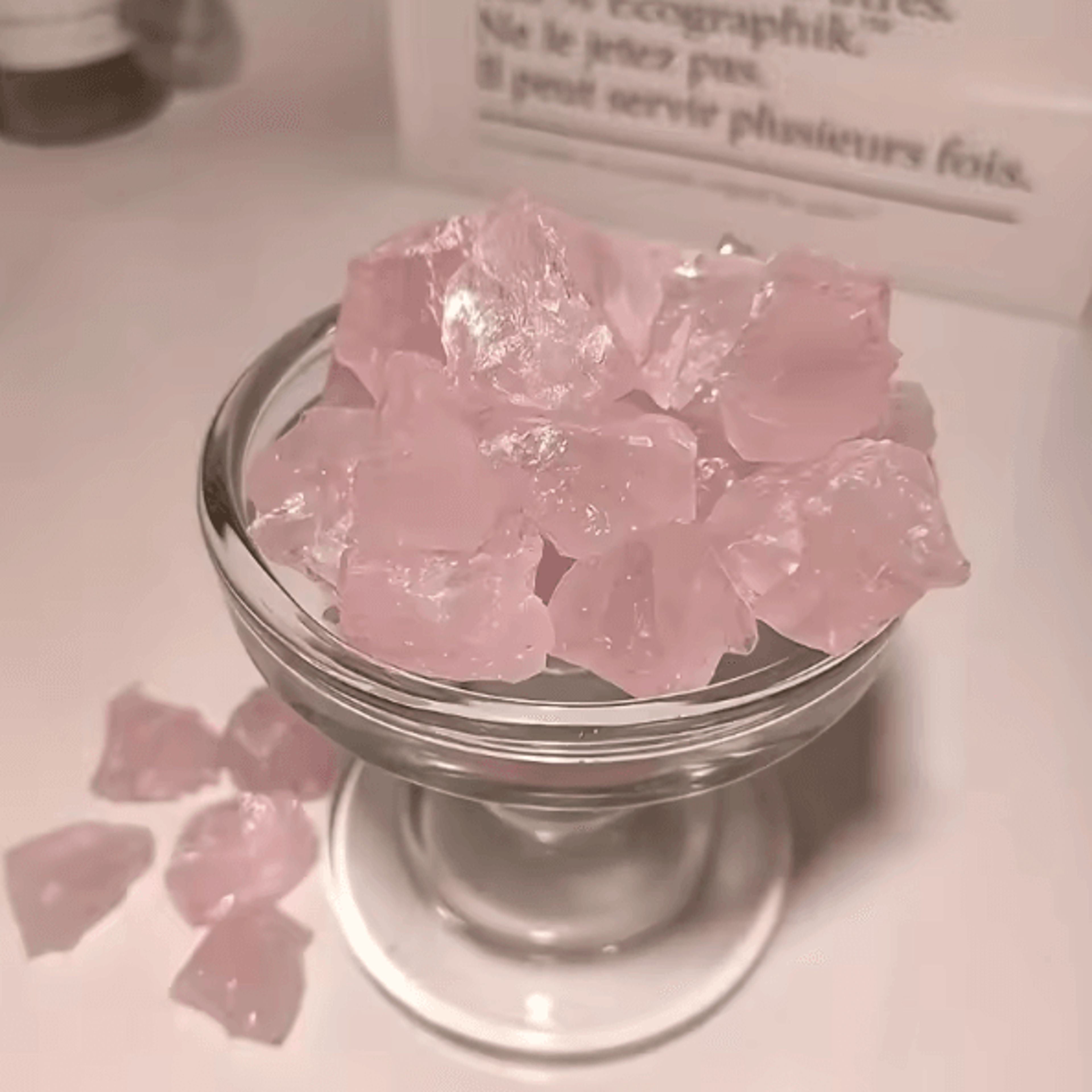 Natural Rose Quartz Rough Stone  Pink Crystal Aromatherapy Diffuser  Healing Decor 0