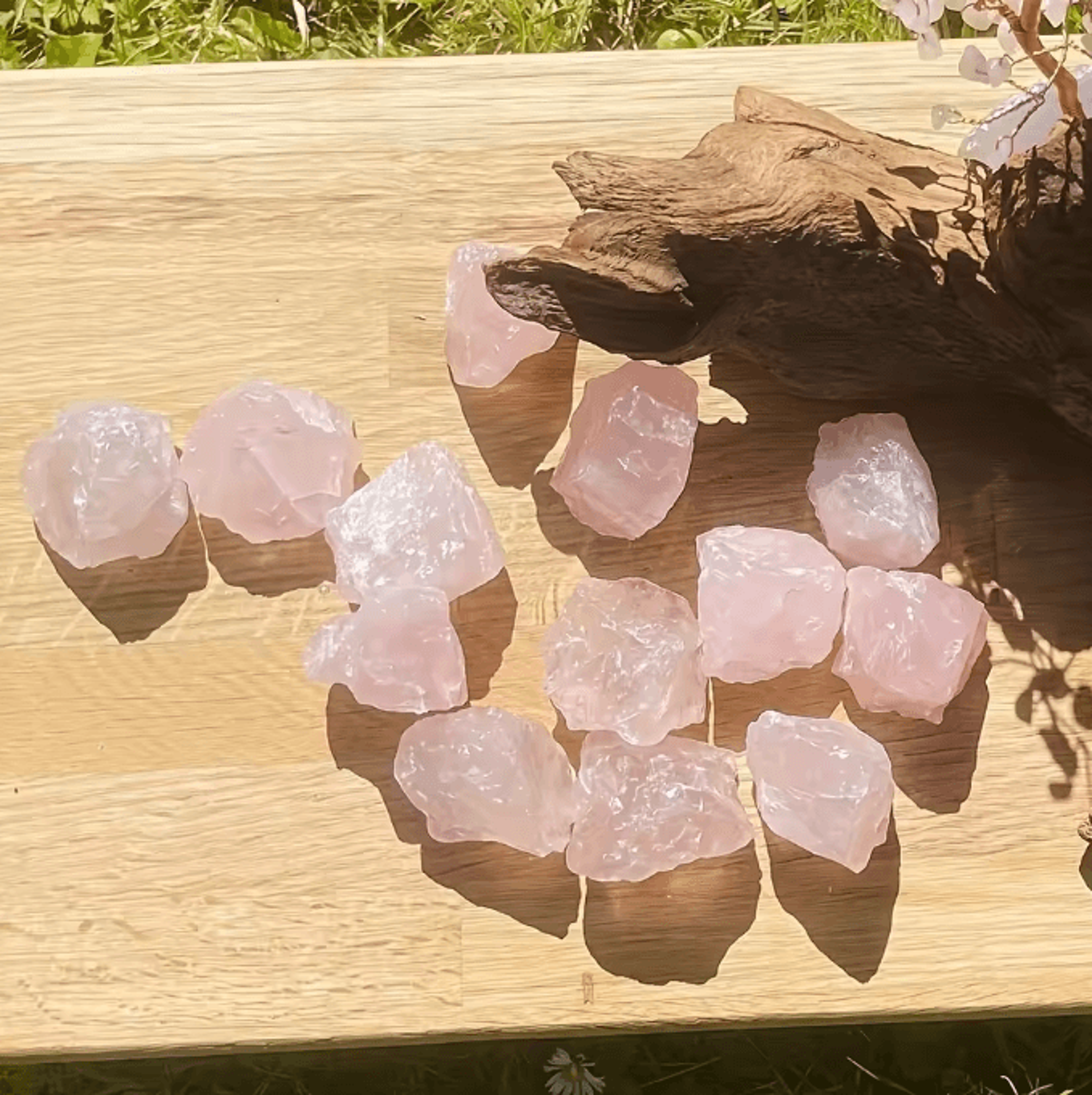 Natural Rose Quartz Rough Stone  Pink Crystal Aromatherapy Diffuser  Healing Decor 1
