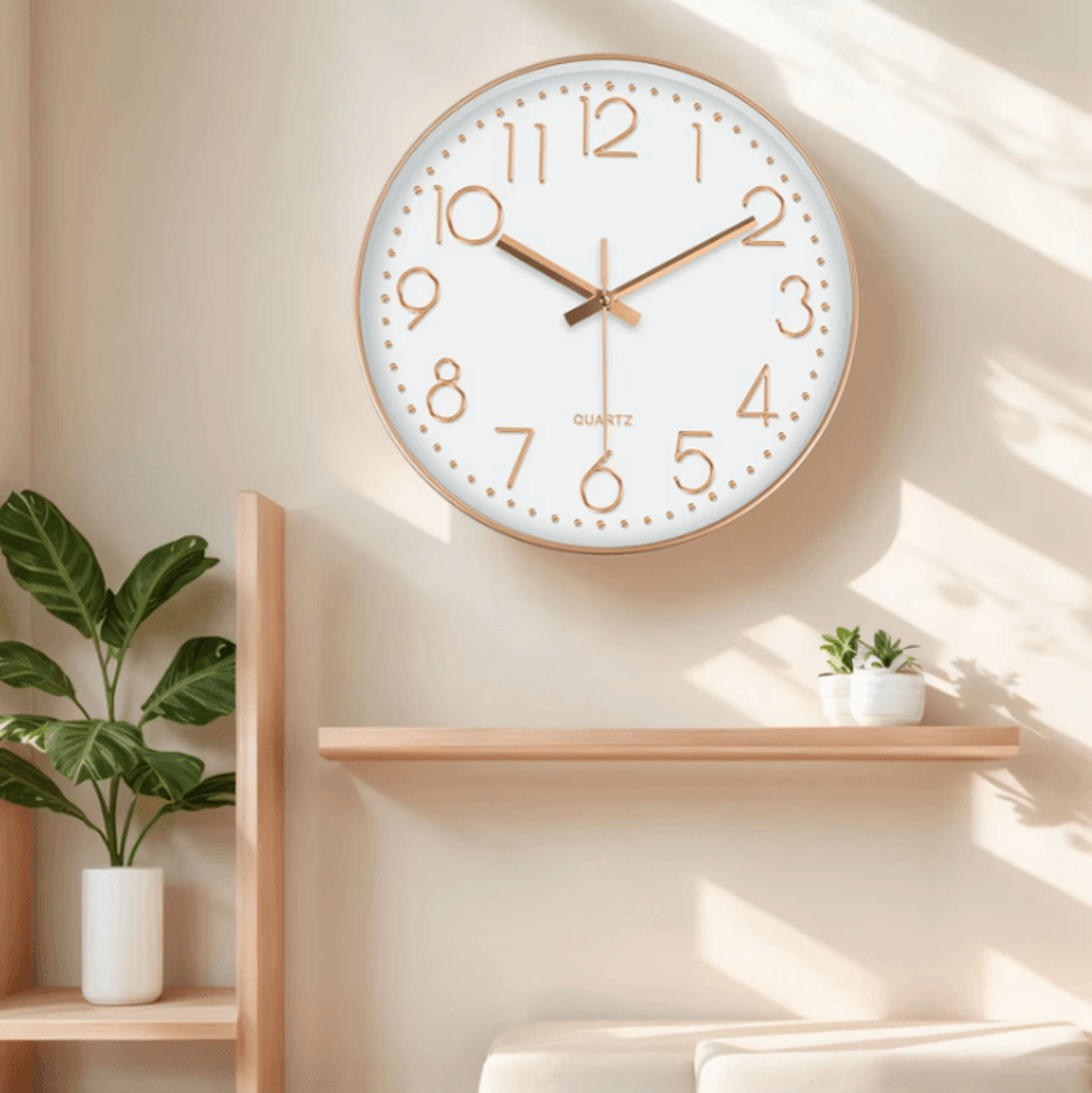 Minimalist Silent Quartz Wall Clock  Modern NoTicking Decor 81012 Inch 0