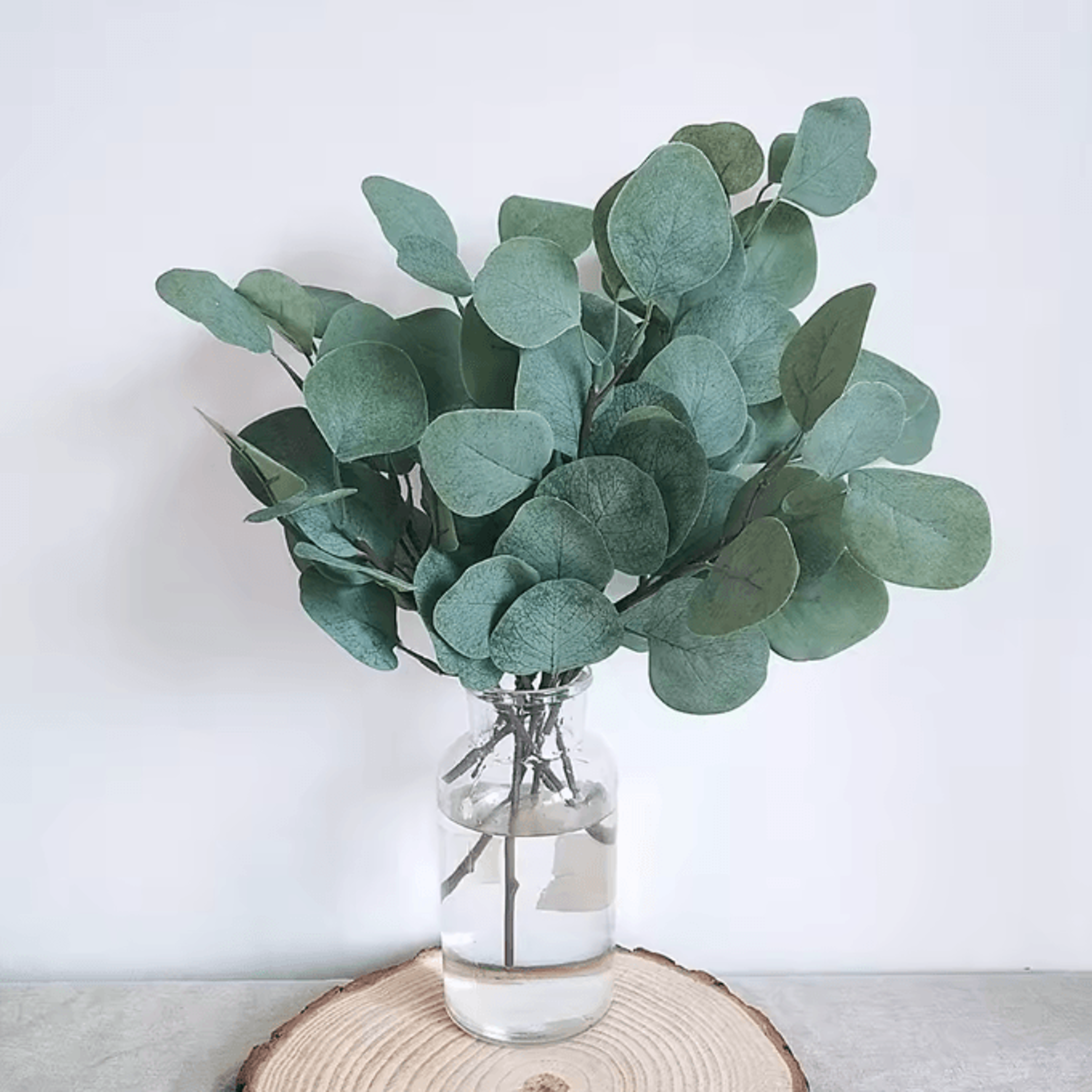 10PCS Artificial Eucalyptus Leaves Stems  Silk Greenery For DIY Crafts Wedding  Home Decor 0