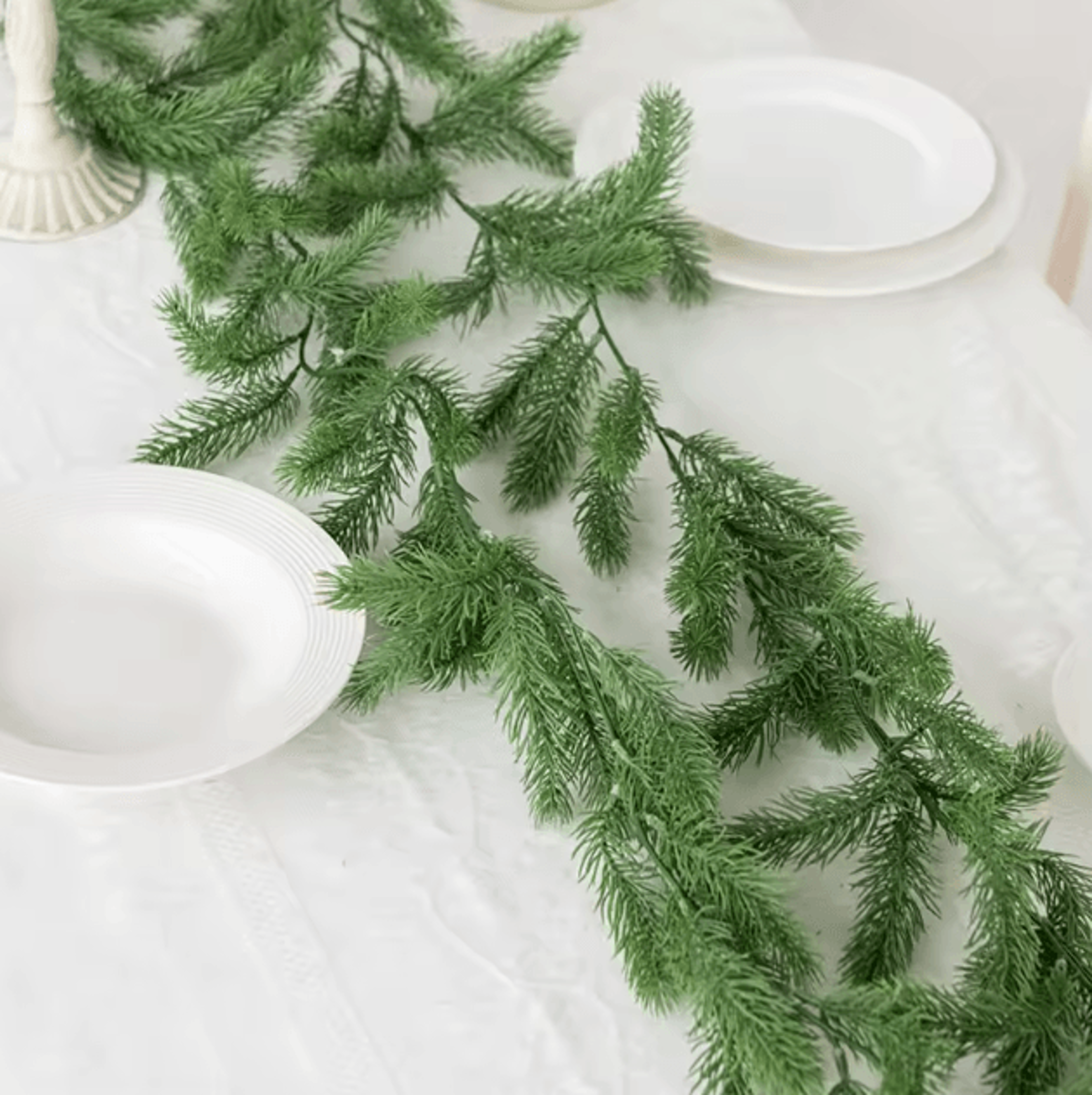 72Mesh Artificial Pine Leaf Garland  DIY Greenery Vine For Christmas  Home Decor 1
