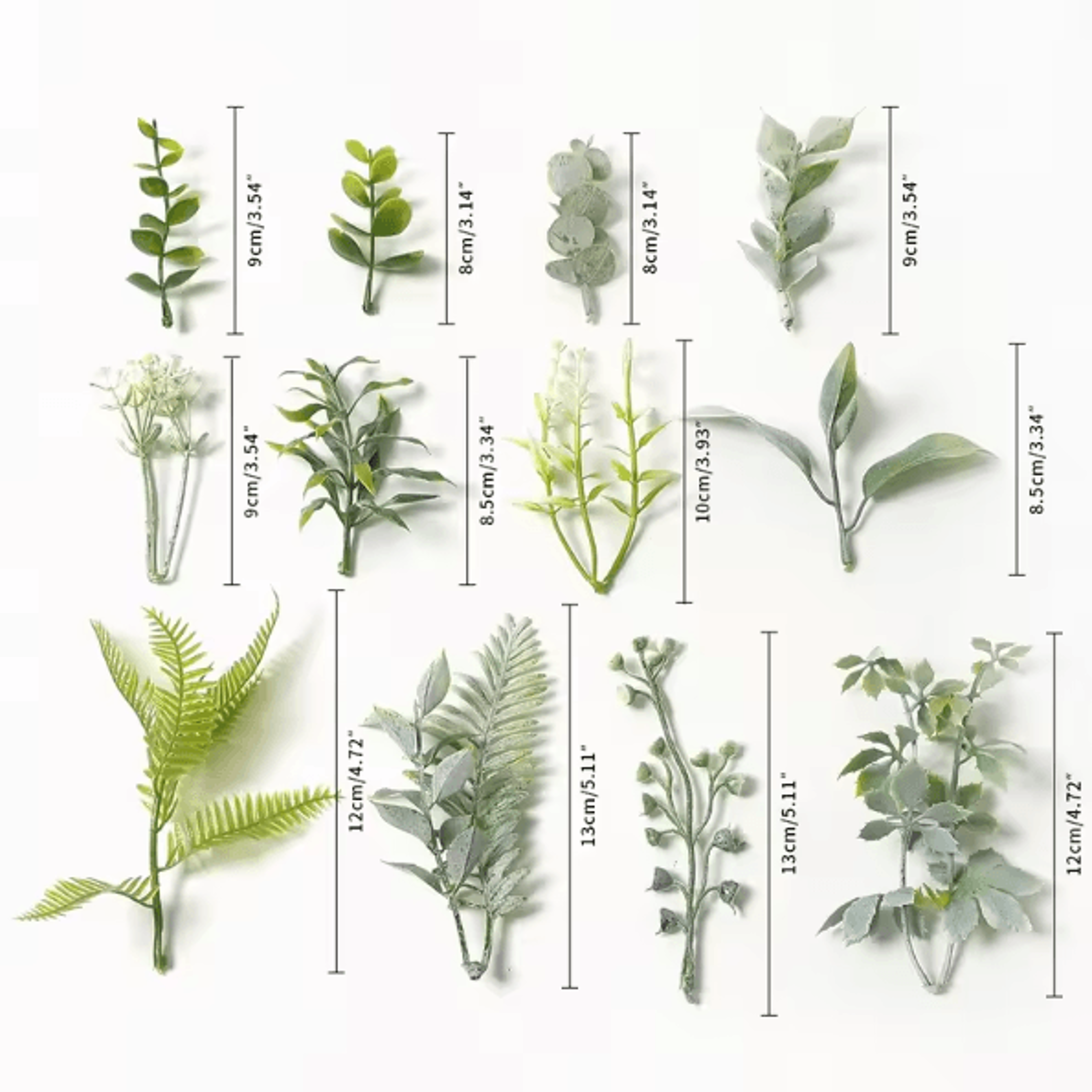 10PCS Artificial Greenery Leaves Set  DIY Floral Craft  Wedding Decor Accents 18