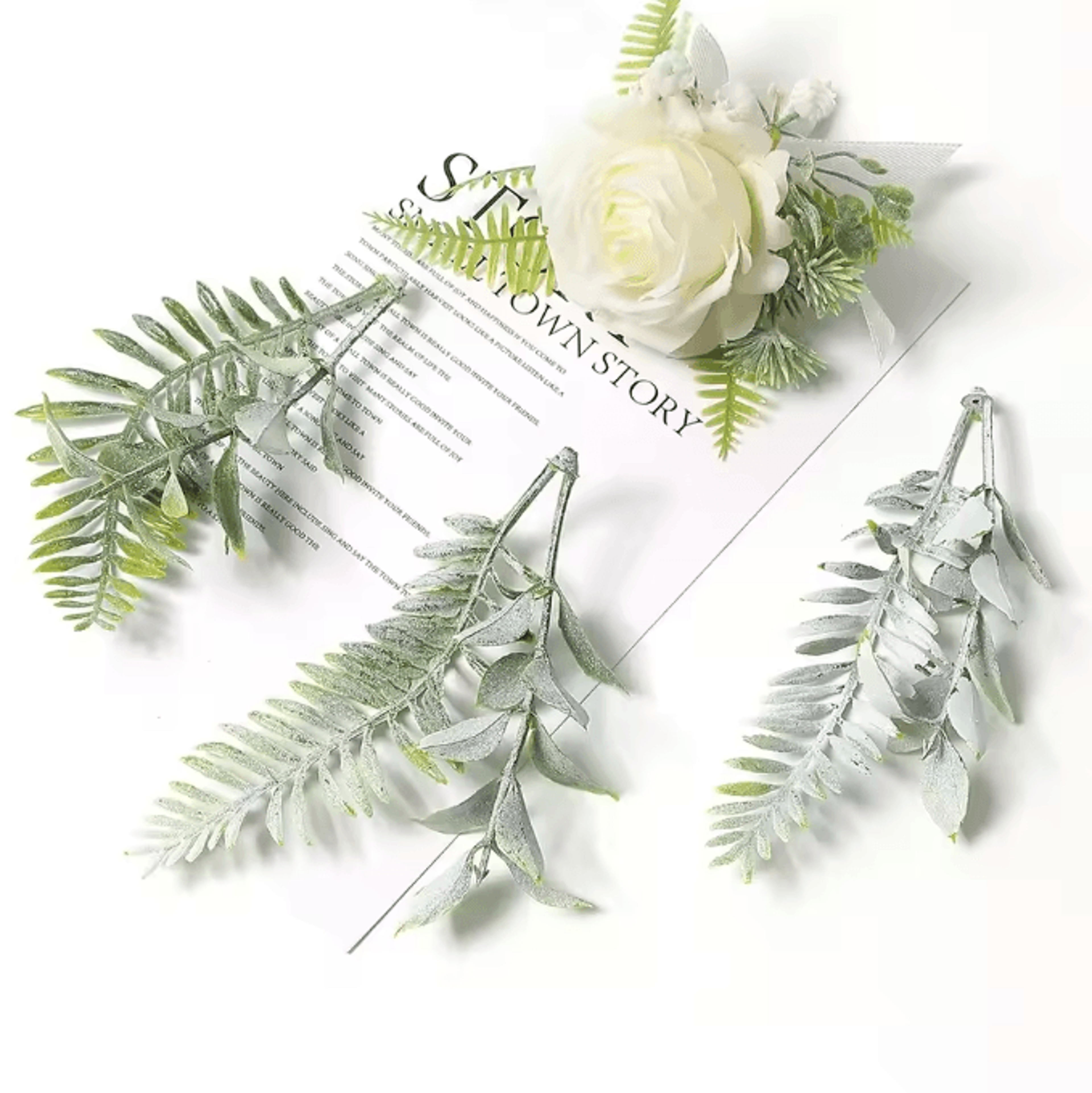 10PCS Artificial Greenery Leaves Set  DIY Floral Craft  Wedding Decor Accents 5
