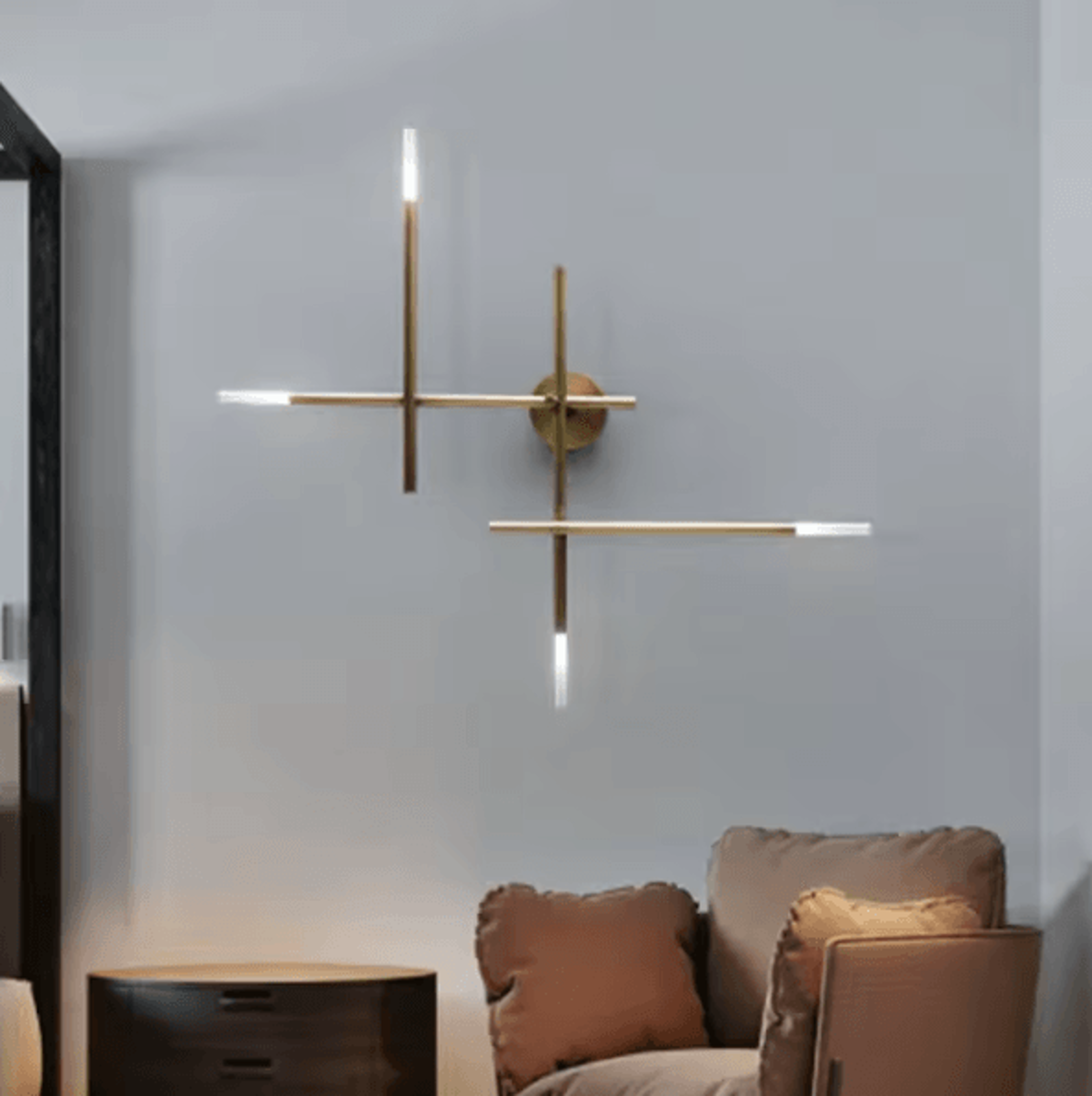 Nordic Cross Line LED Wall Lamp  Minimalist Modern Sconce Light For Living Room  Bedroom 3