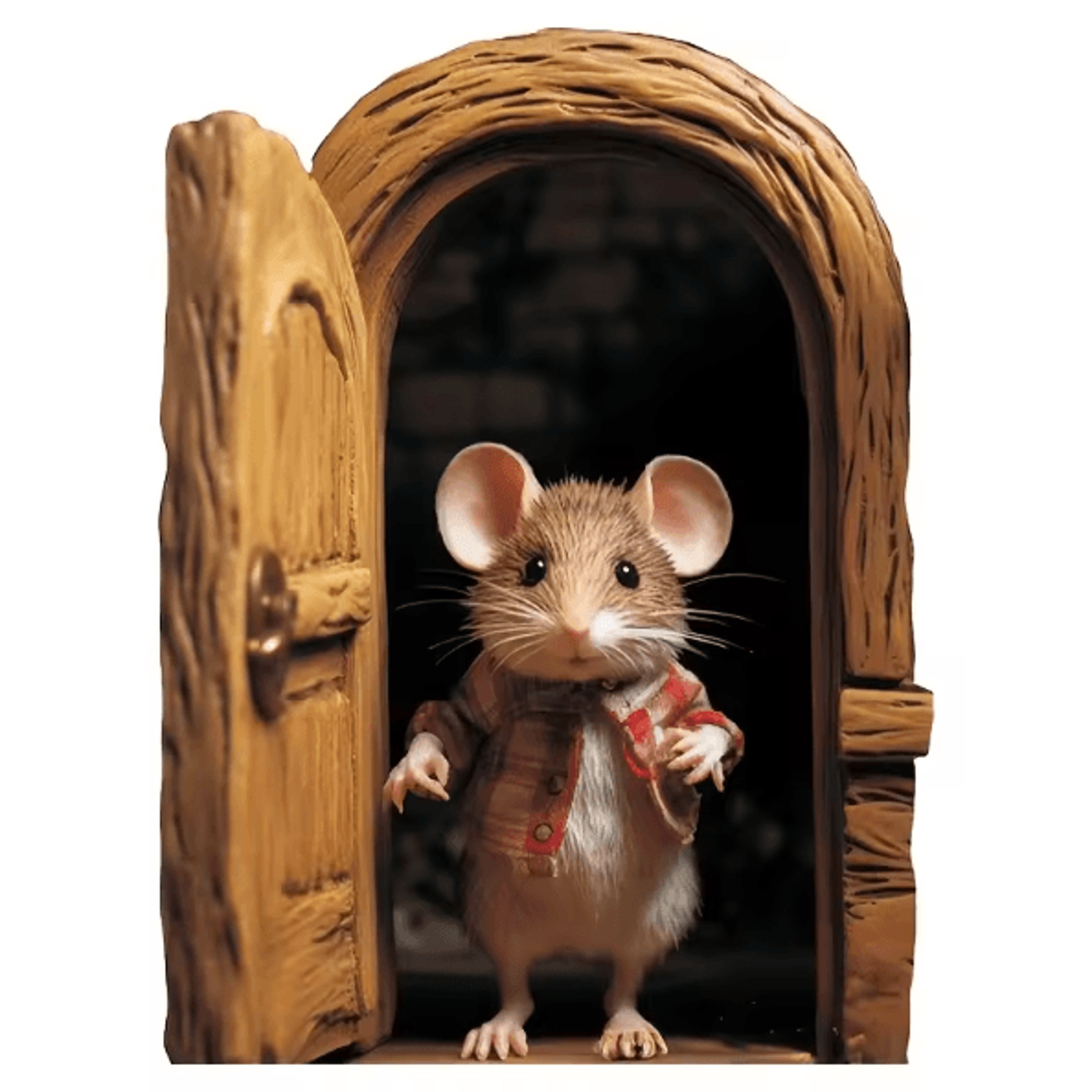 Whimsical 3D Mouse Hole Wall Decal  Cute Cartoon Peeking Mouse Sticker Decor 5