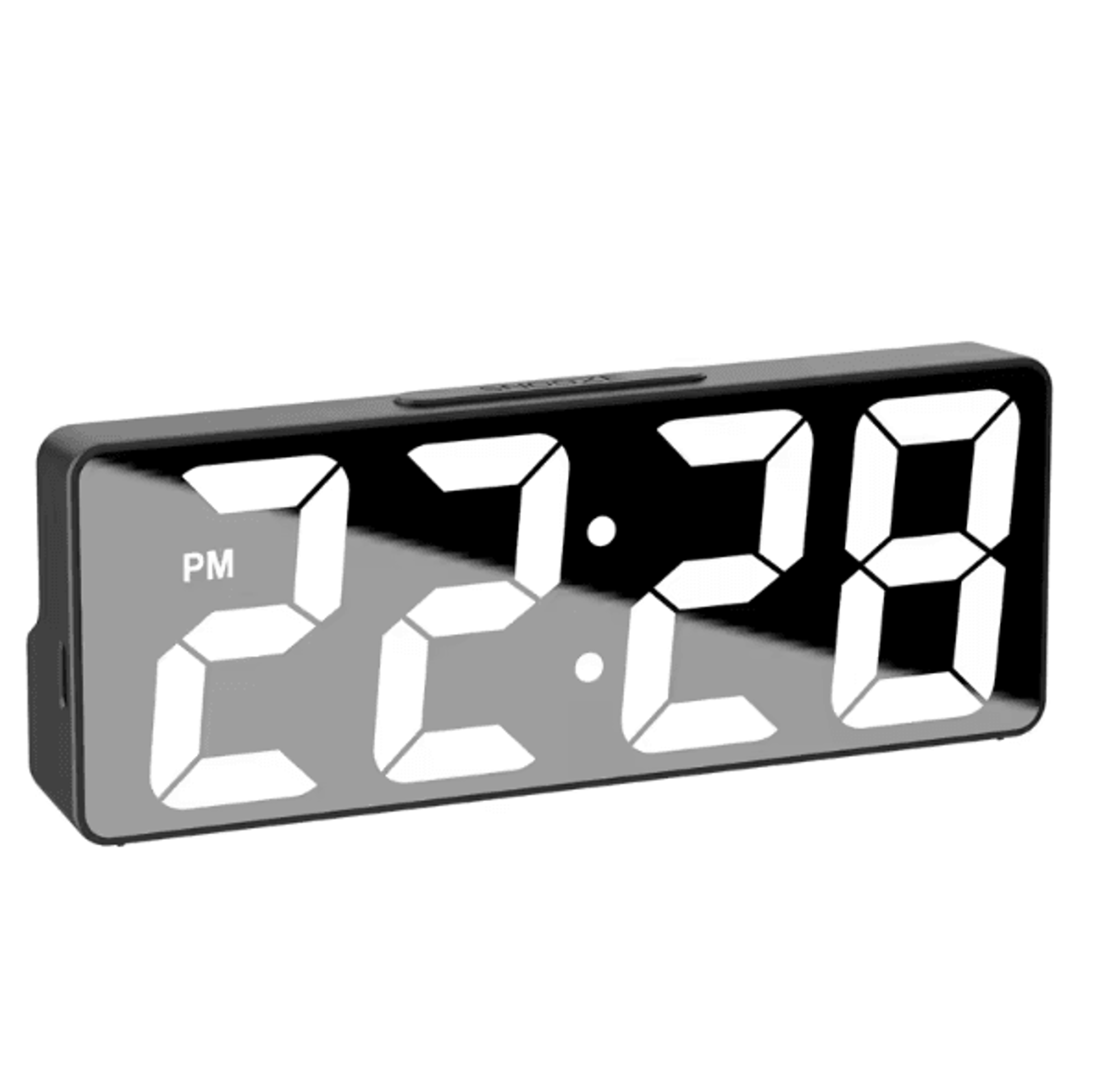 LED Digital Alarm Clock With Temperature Display  Adjustable Brightness 1224 Hour Desktop Clock 6