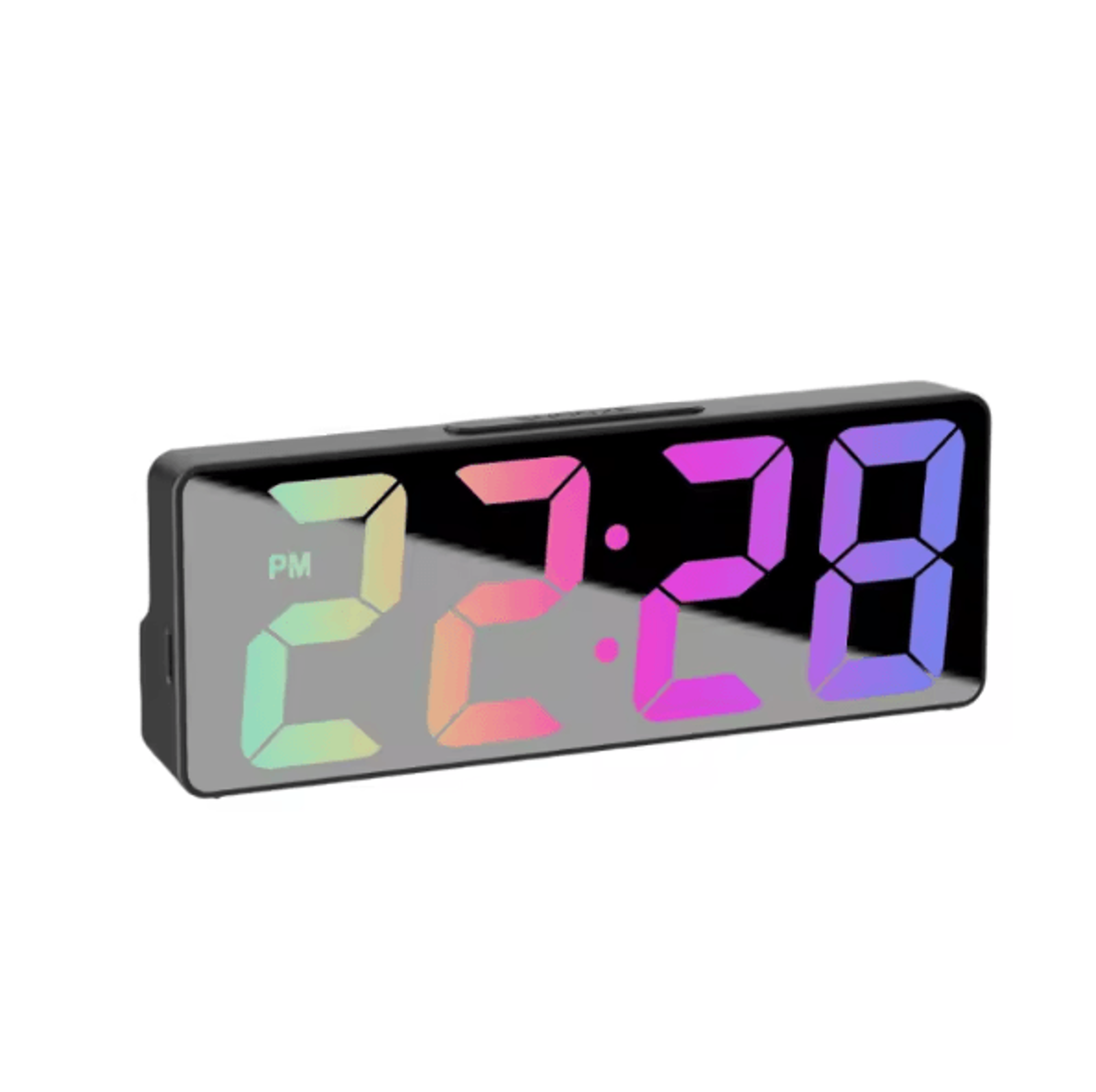 LED Digital Alarm Clock With Temperature Display  Adjustable Brightness 1224 Hour Desktop Clock 8