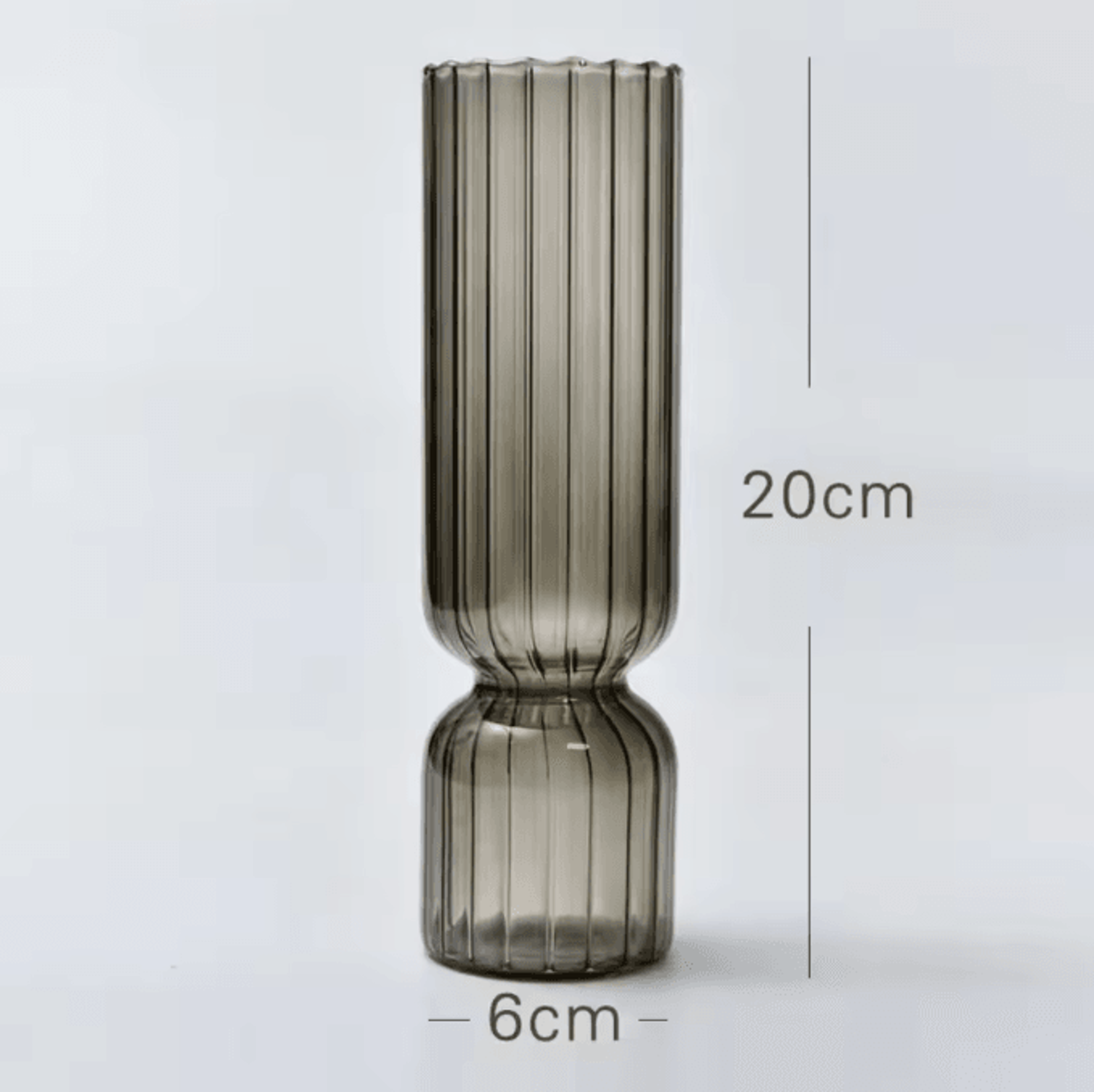 Nordic Striped Color Glass Vase  Retro Hydroponic Flower Display For Home  Office 5