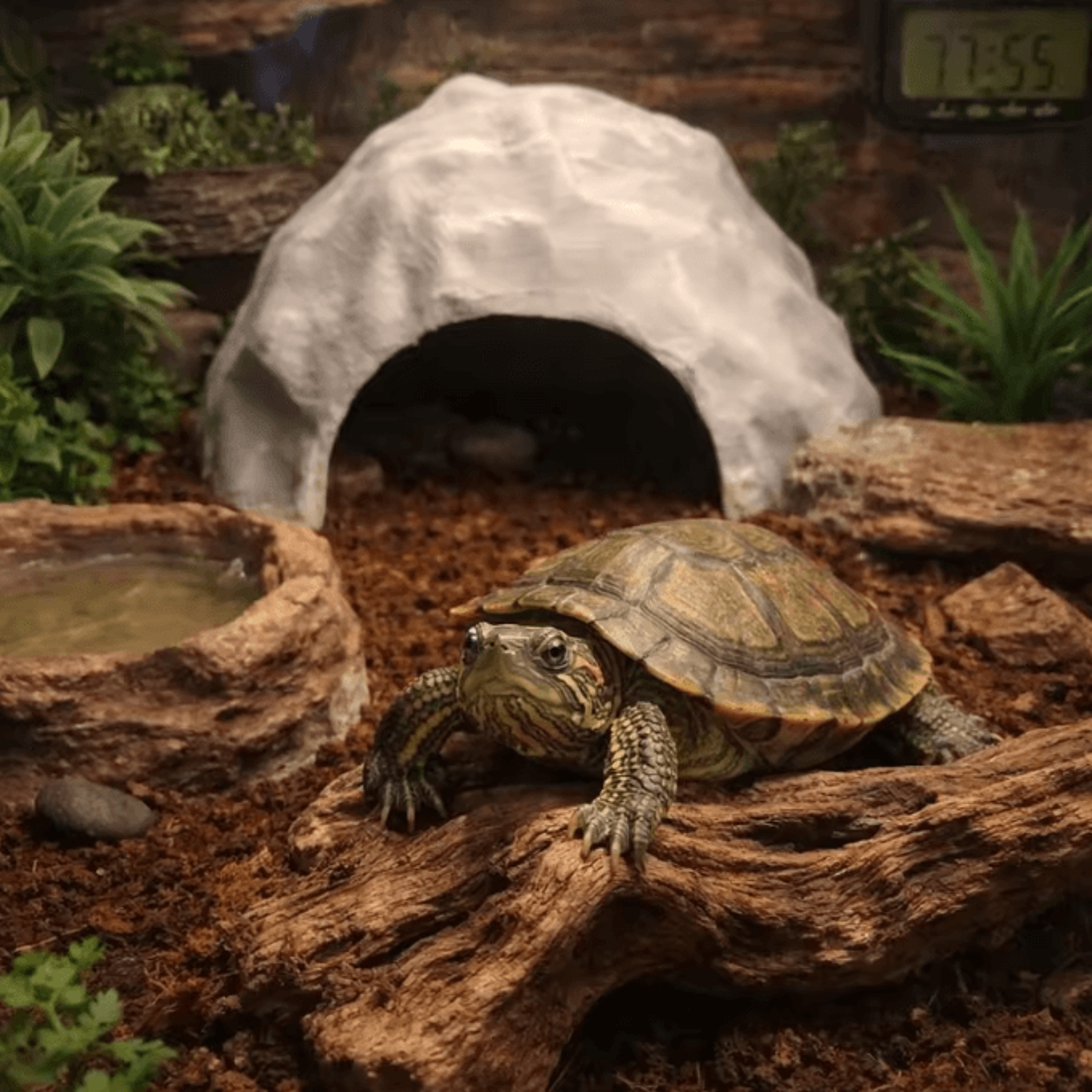 3D Printed Reptile Hide Cave  Realistic Shelter Decor For Reptiles  Amphibians 1