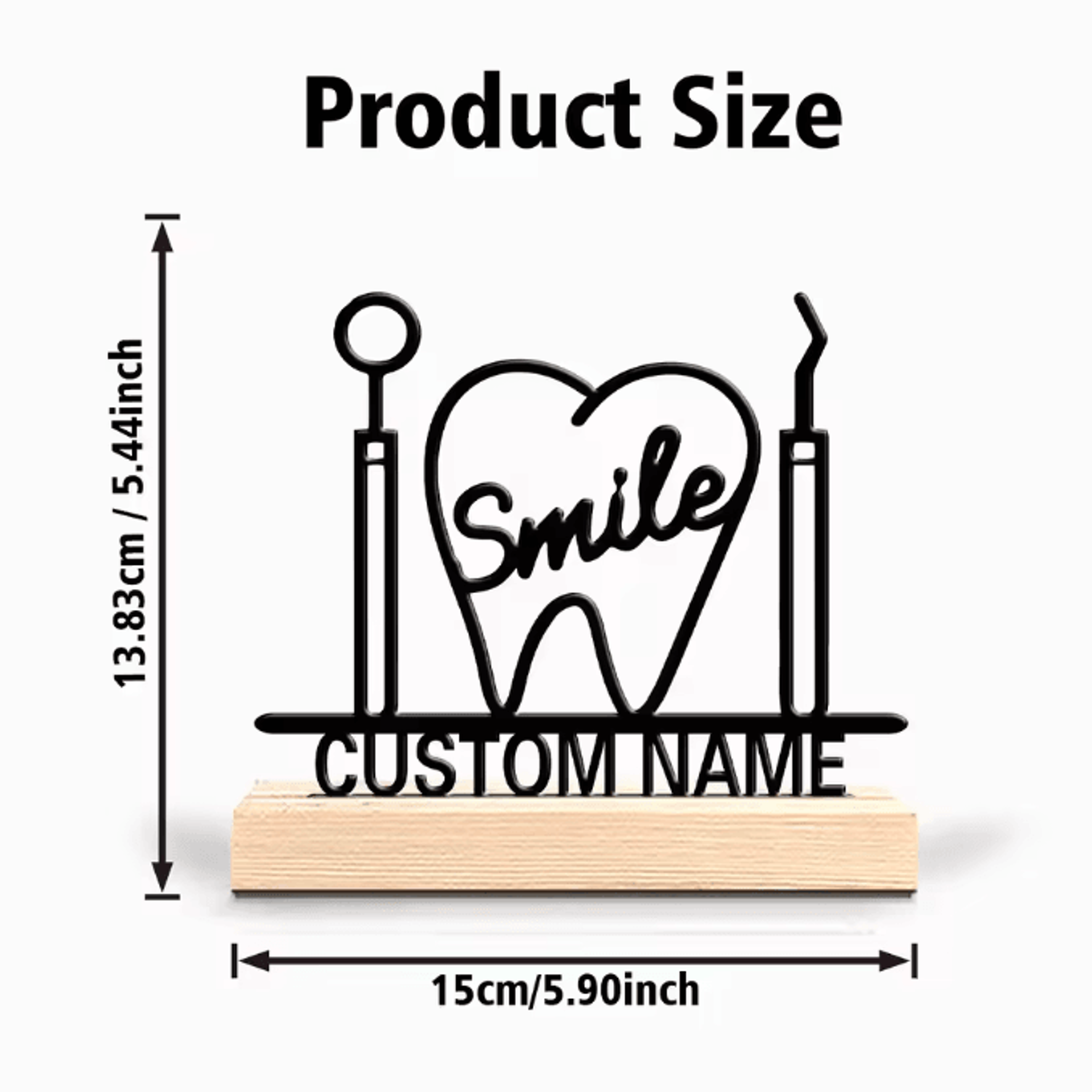 Fun Personalized Dentist Metal Statue For Office Desk And Clinic Decoration 4