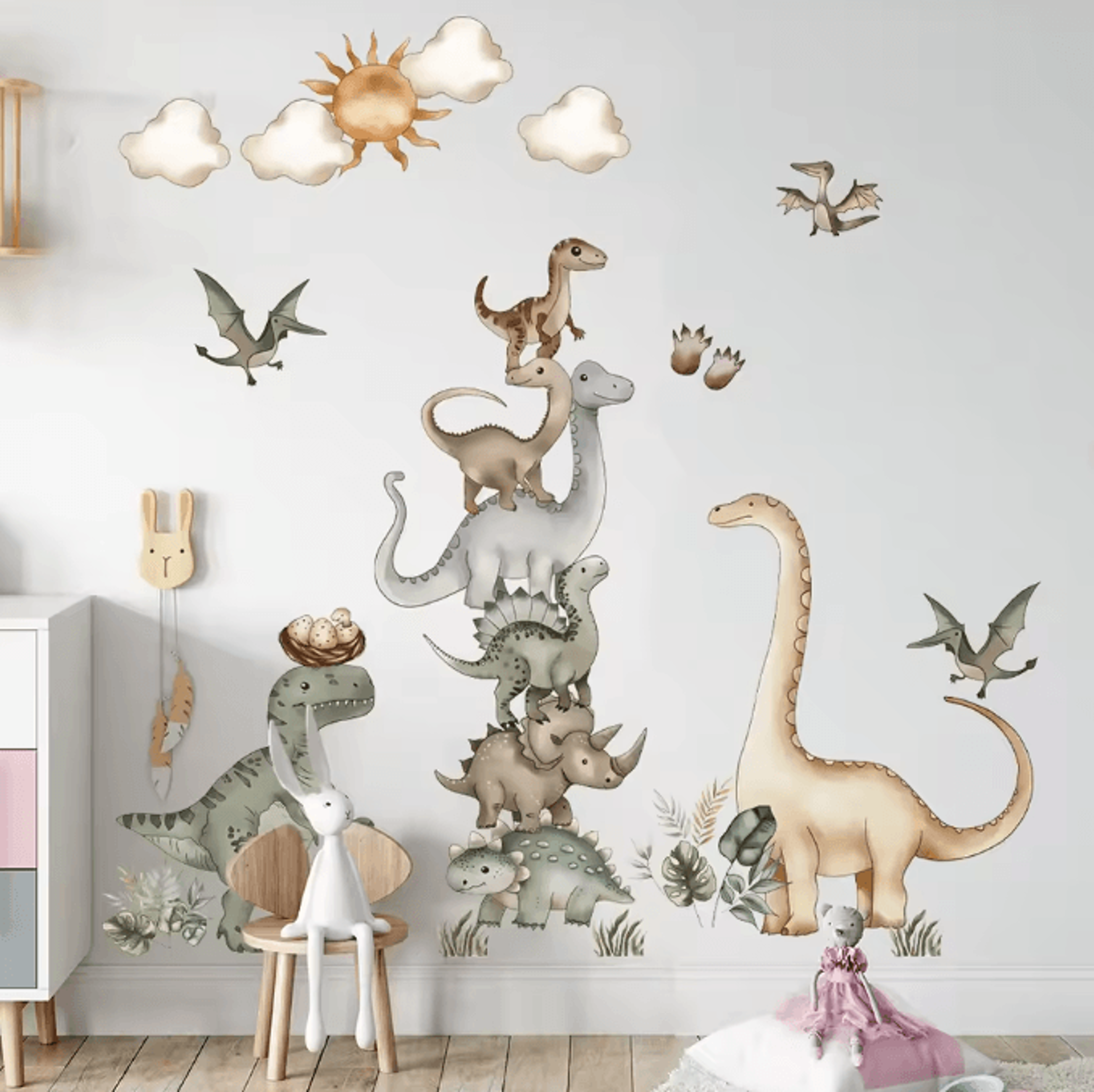 Dinosaur Park Wall Stickers For Kids Bedroom Nursery And Playroom Decor 3