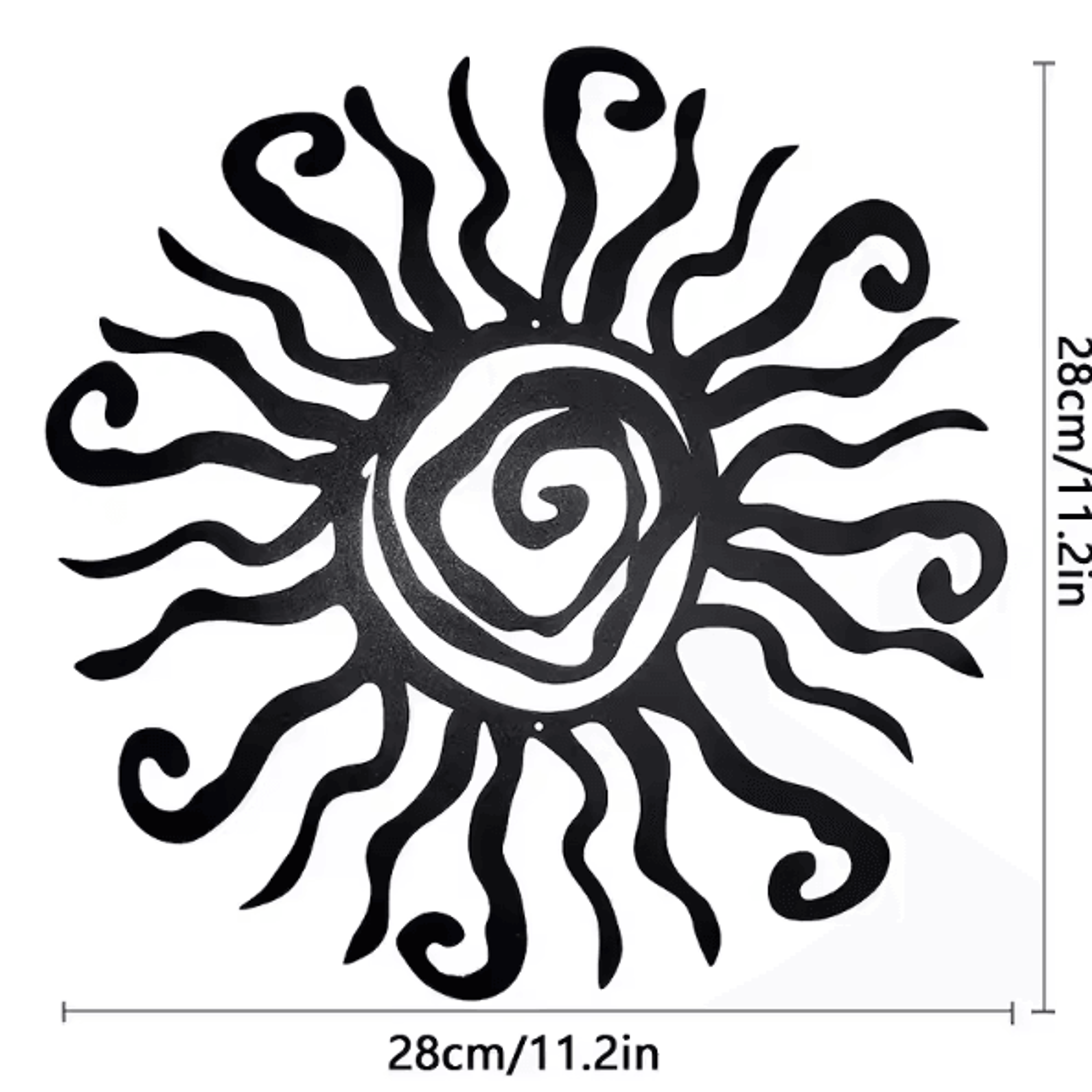 Wacky Sun Metal Wall Art For Outdoor Patio Kitchen And Living Room Decor 4