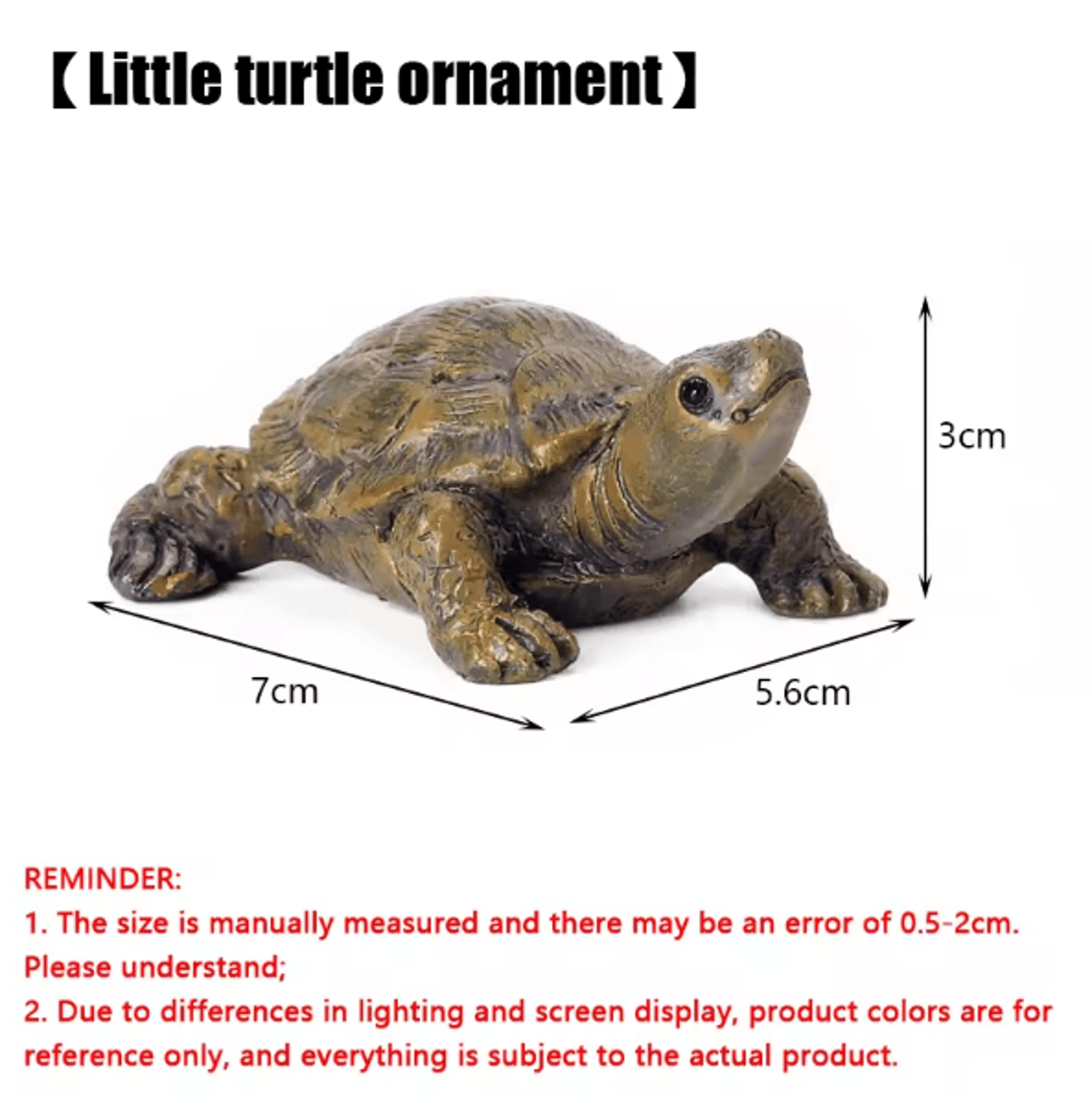 Charming Mini Turtle Statue For Aquarium Fairy Garden And Home Decor 5