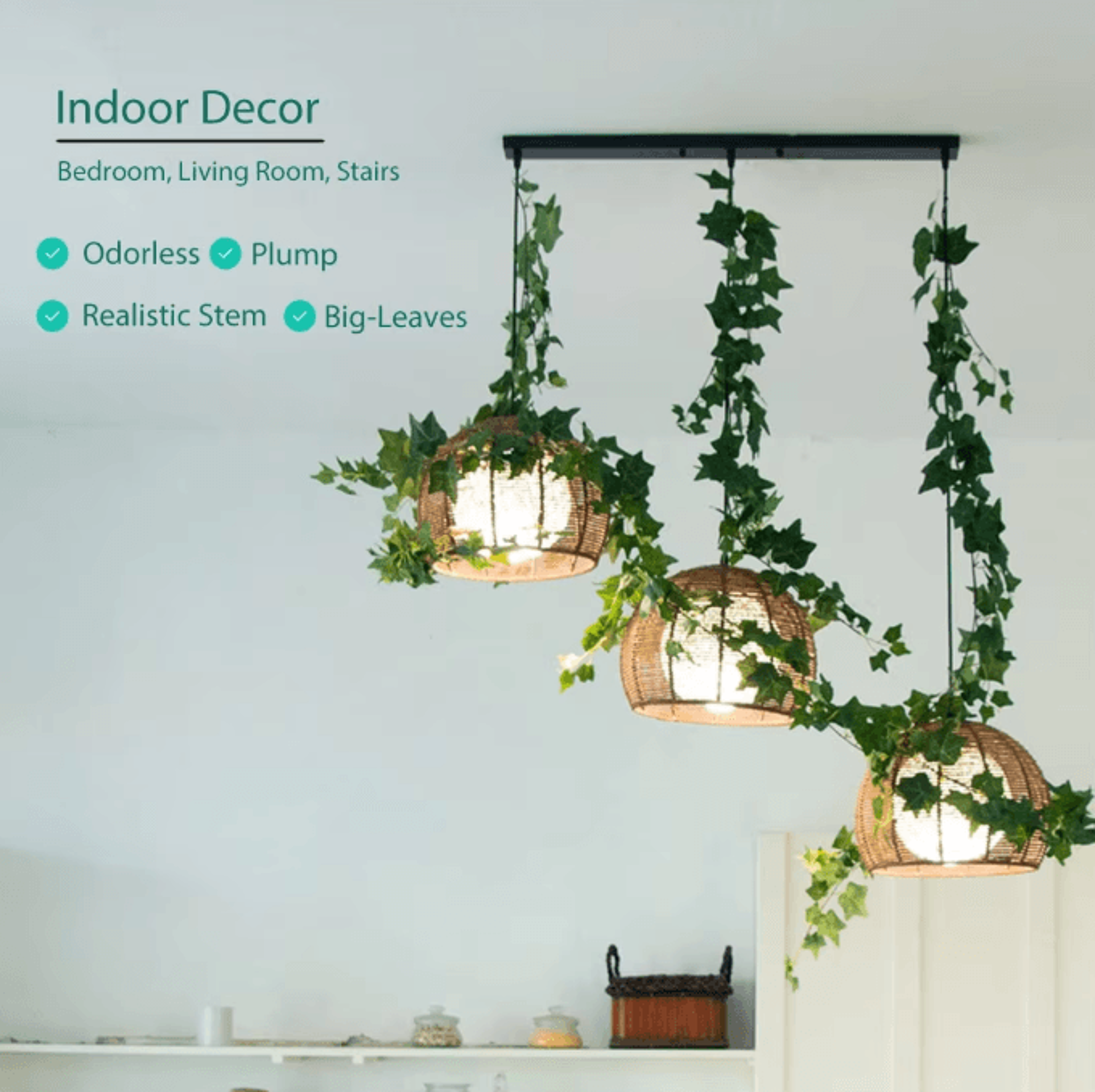 Artificial Ivy Garland Hanging Greenery For Indoor Outdoor Wall And Wedding Decor 4
