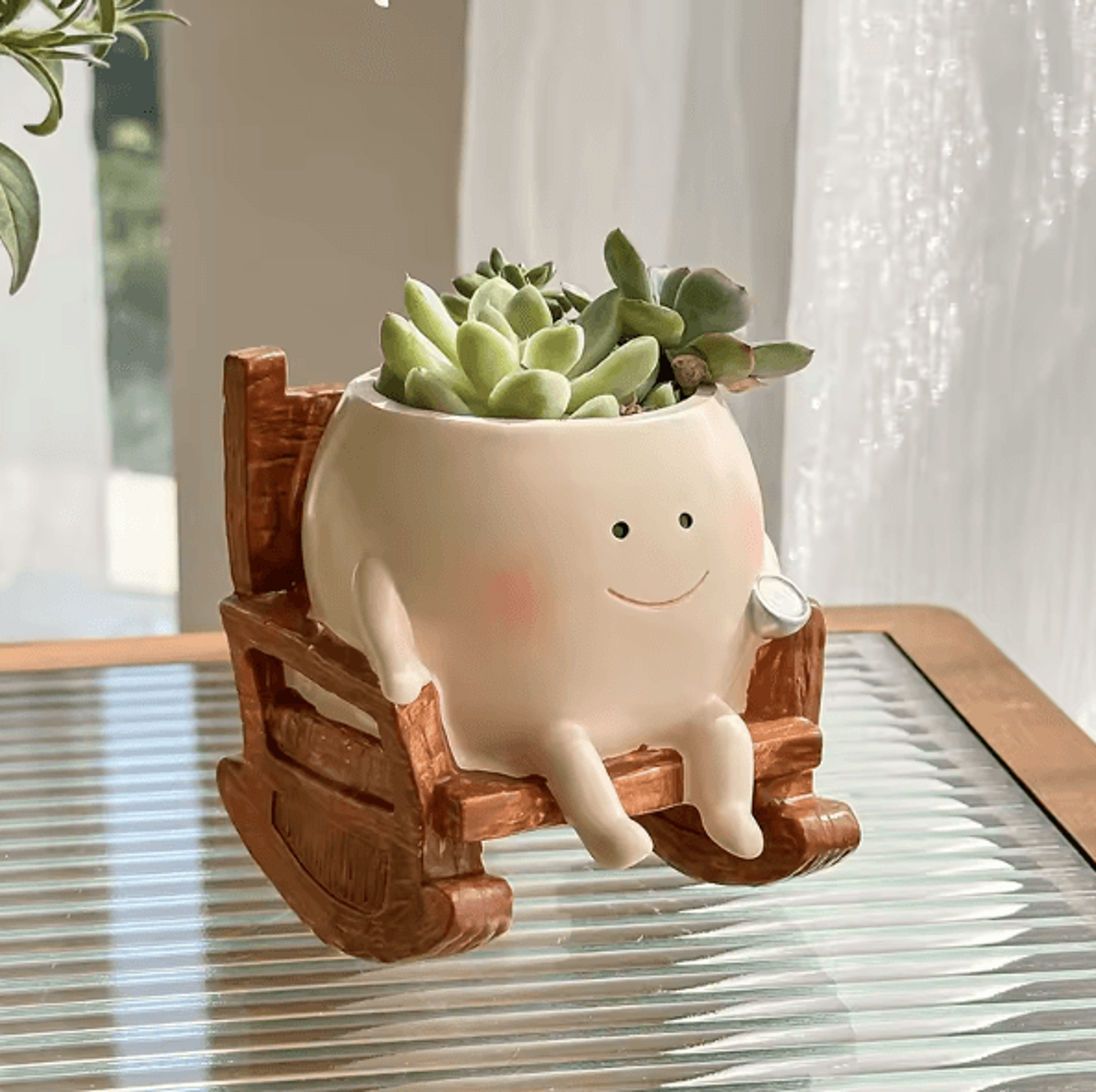 Cute Cartoon Ghost Succulent Planter Pot For Home Office And Desk Decor 1