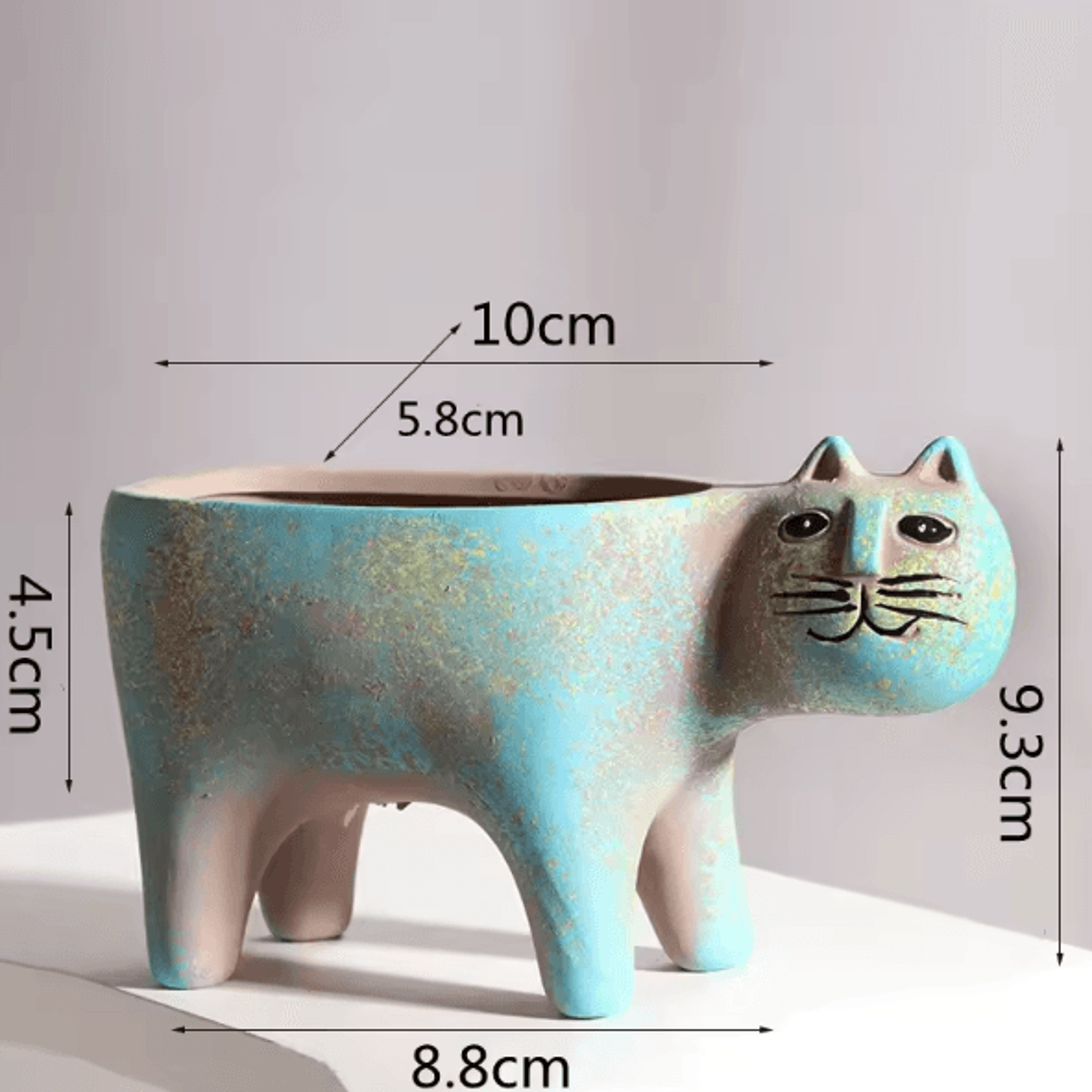 Cute Ceramic Cat Succulent Planter Vase For Indoor Plants And Home Decor 4