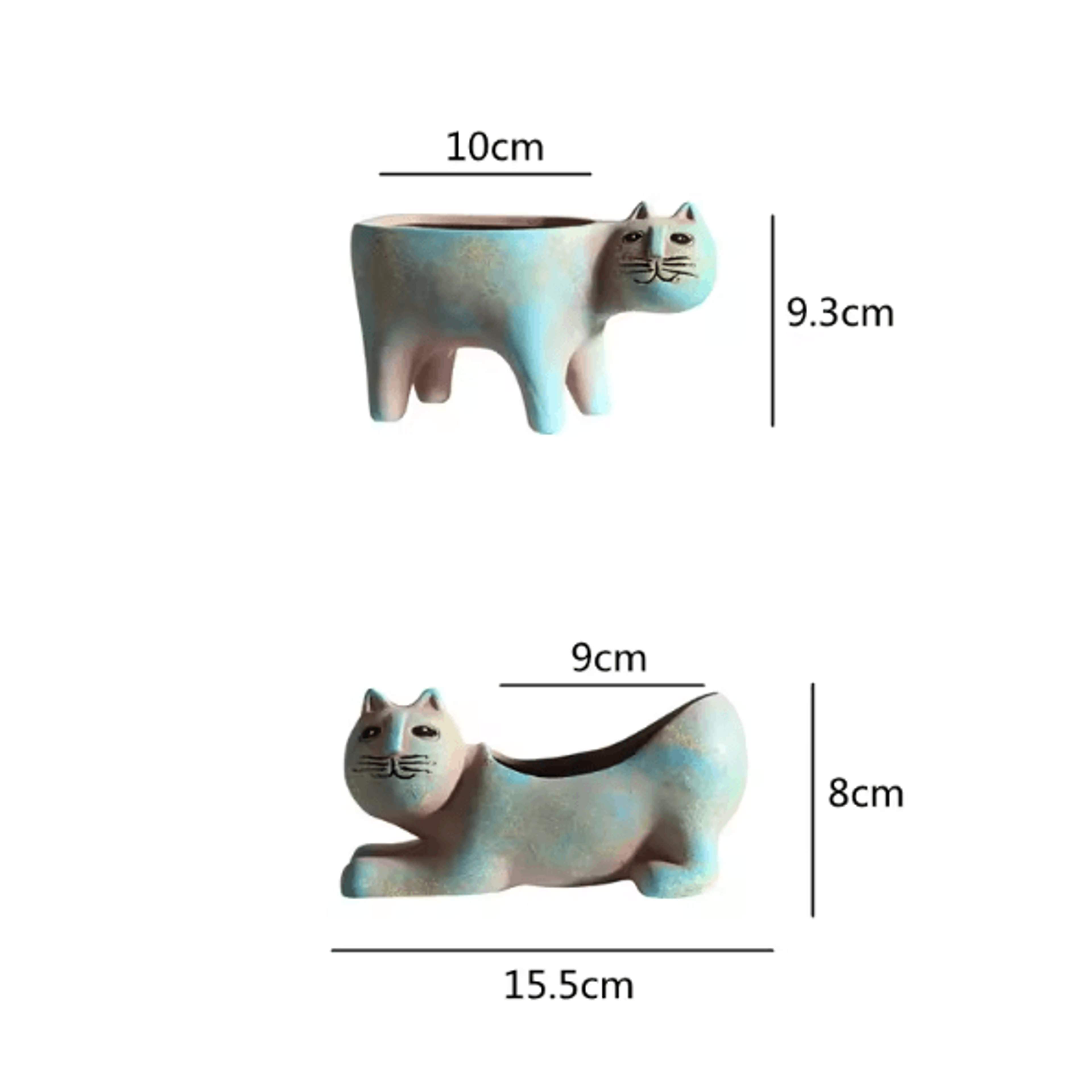 Cute Ceramic Cat Succulent Planter Vase For Indoor Plants And Home Decor 6