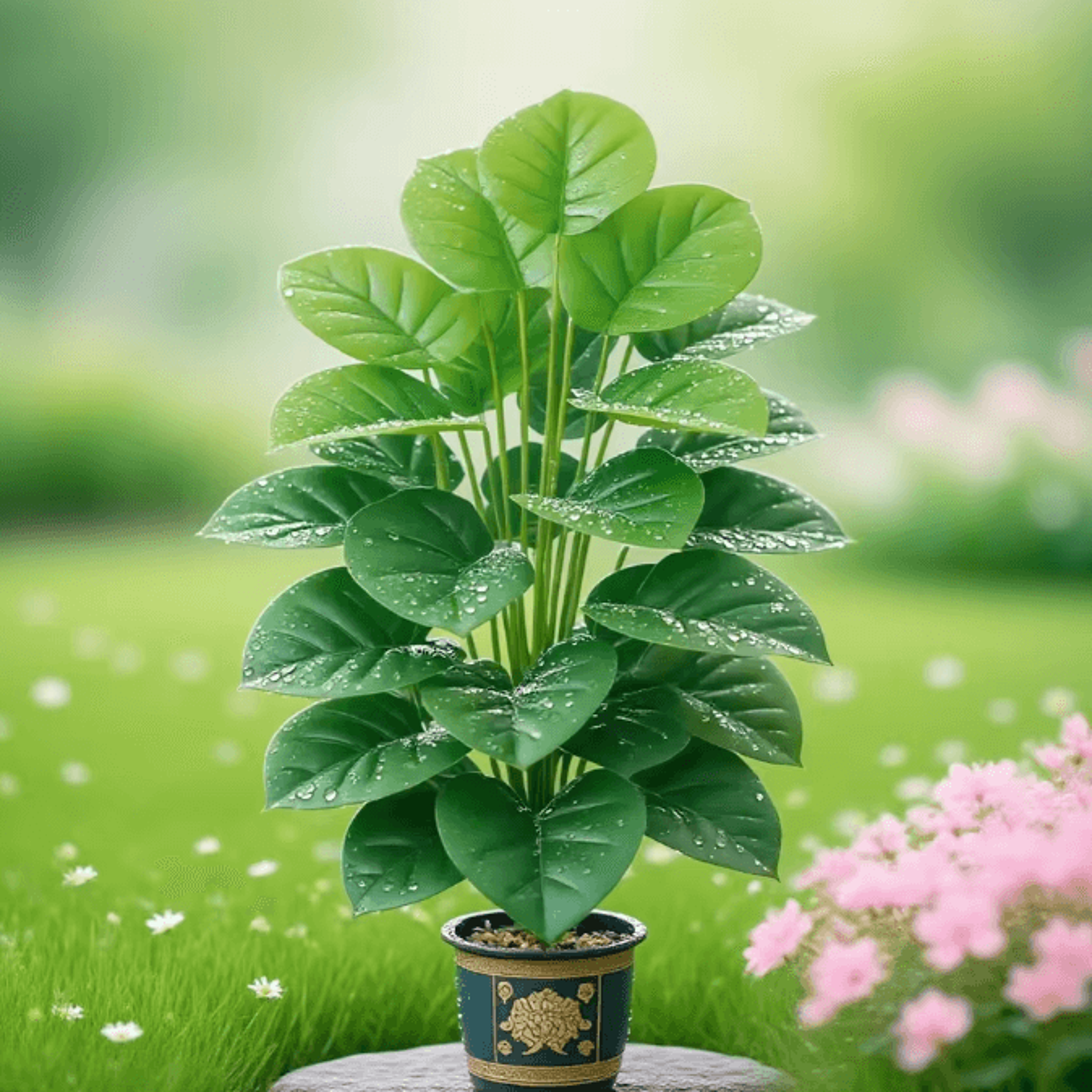 Large Artificial Pothos Plant With 24 Leaves For Indoor And Outdoor Home Decor 1