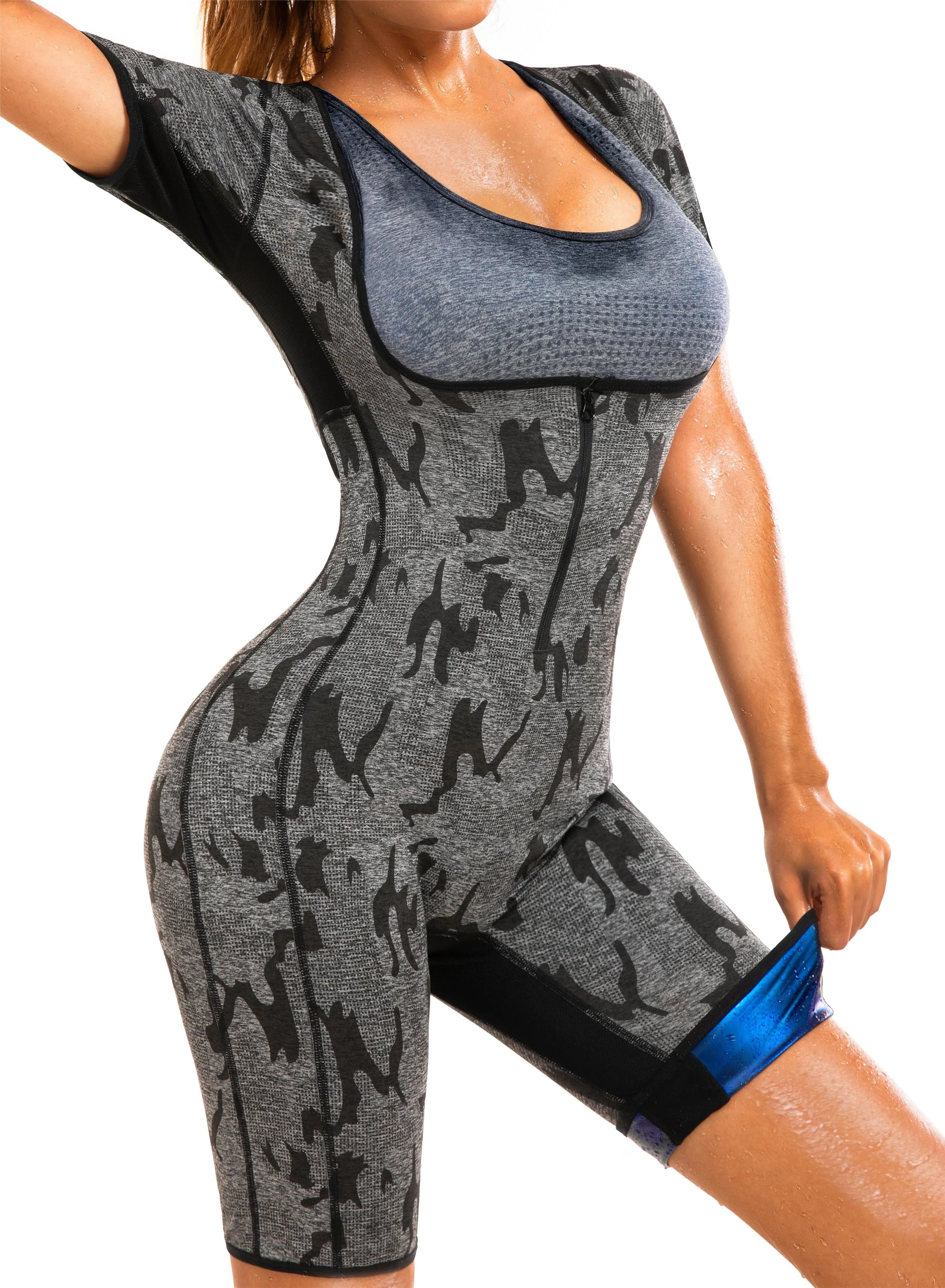 Womens Sauna Sweat Vest Shapewear Jumpsuit 5