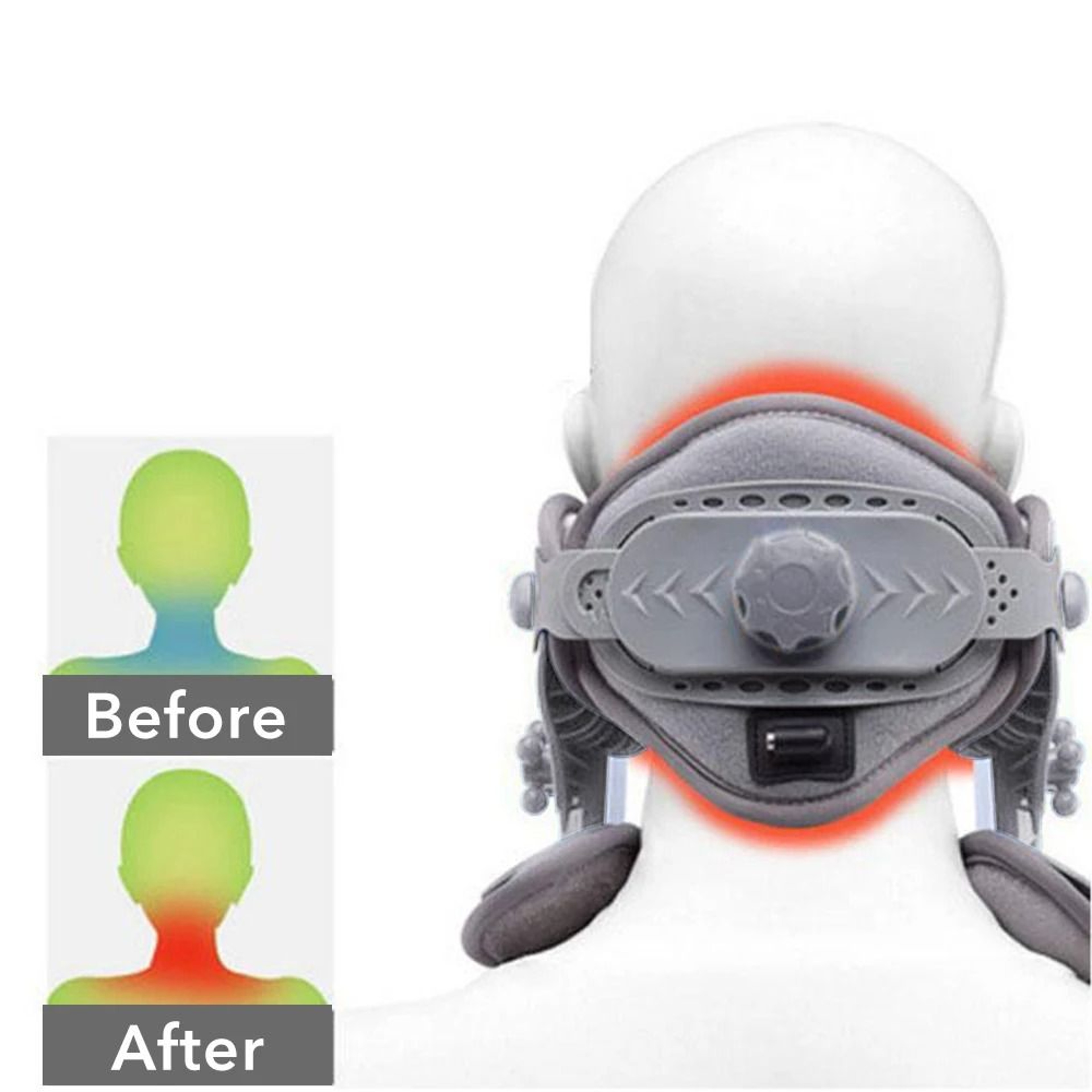 Inflatable Heated Cervical Neck Traction Support 1