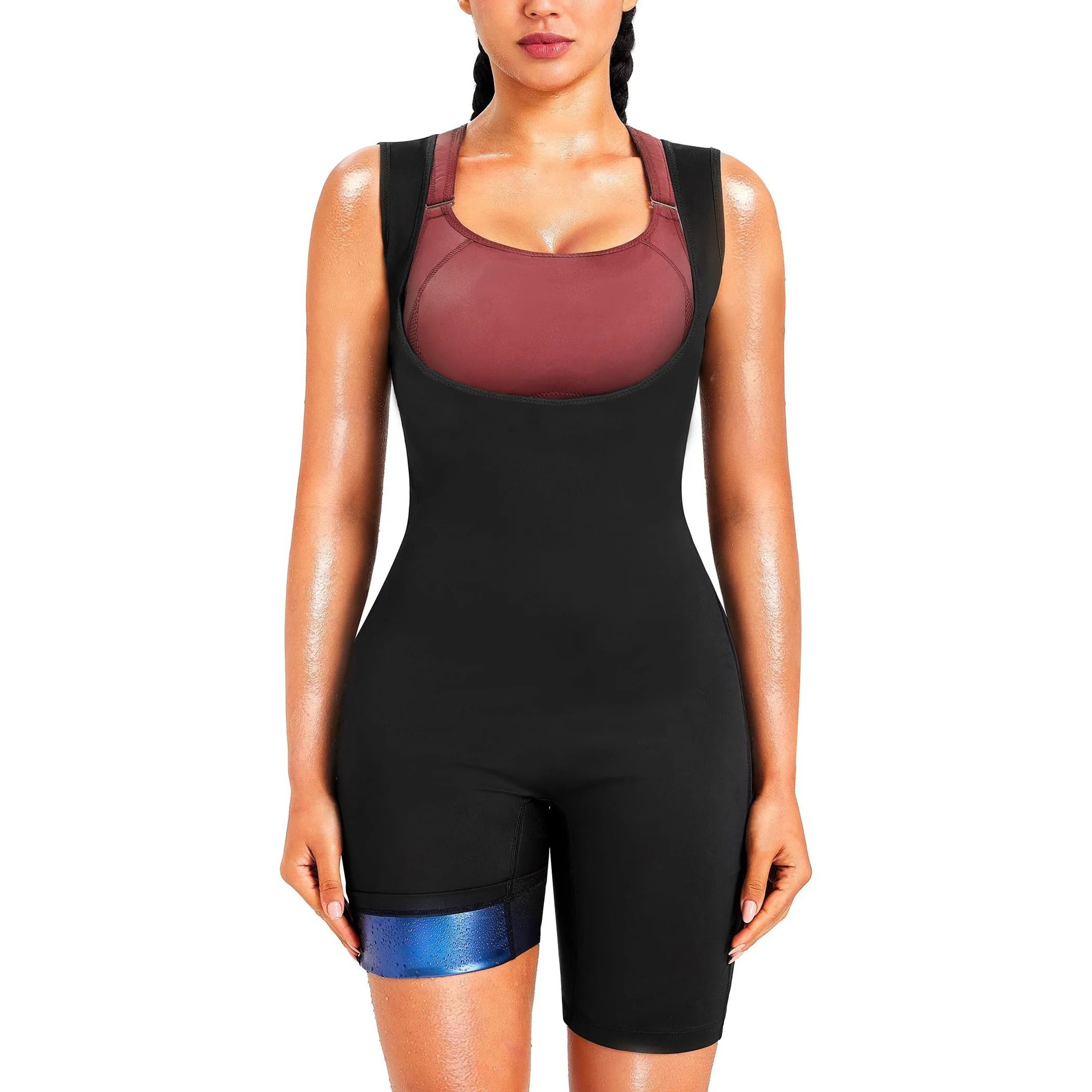 Womens Sauna Sweat Enhancing Fitness Jumpsuit 6