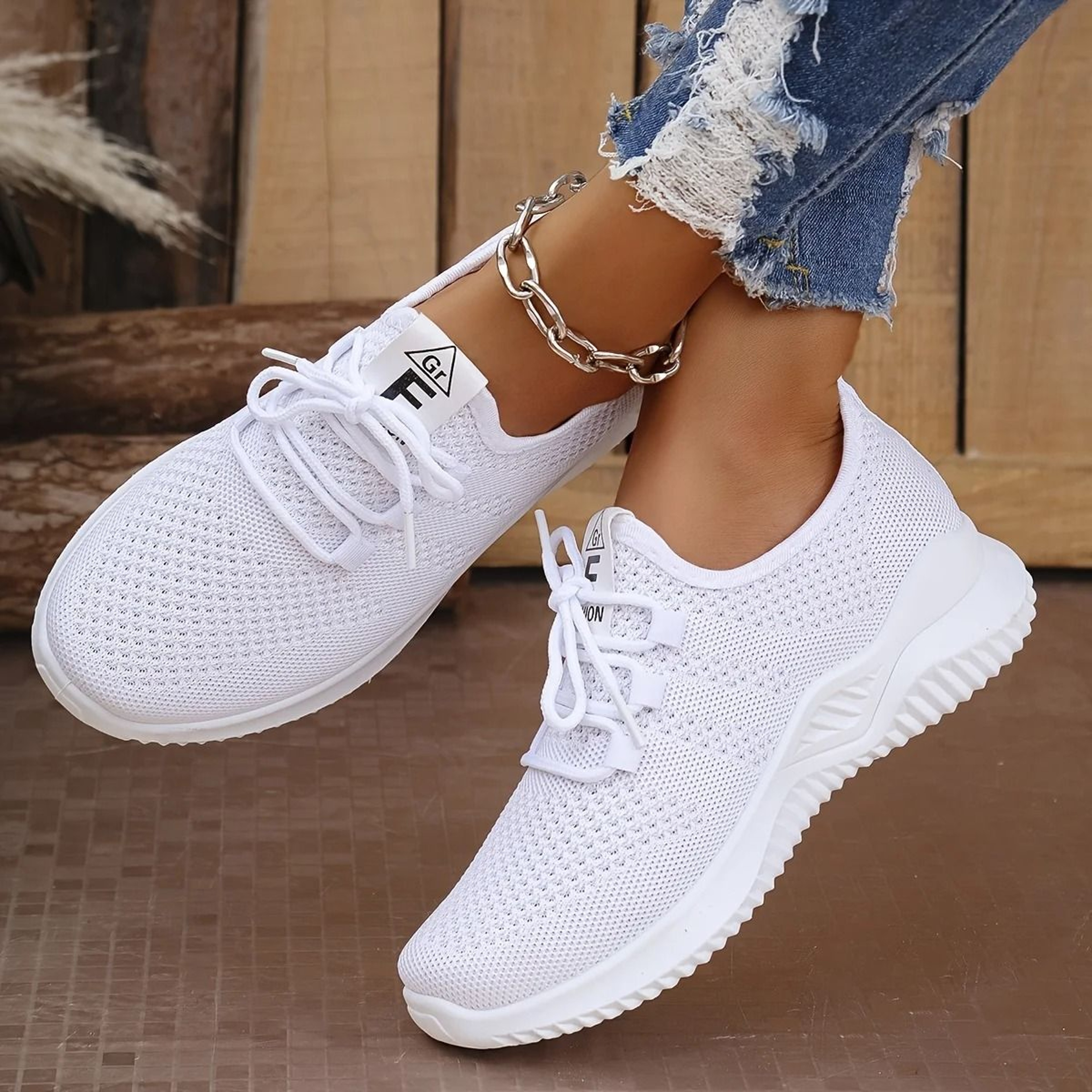 Womens Lightweight Knit Athletic Sneakers 0