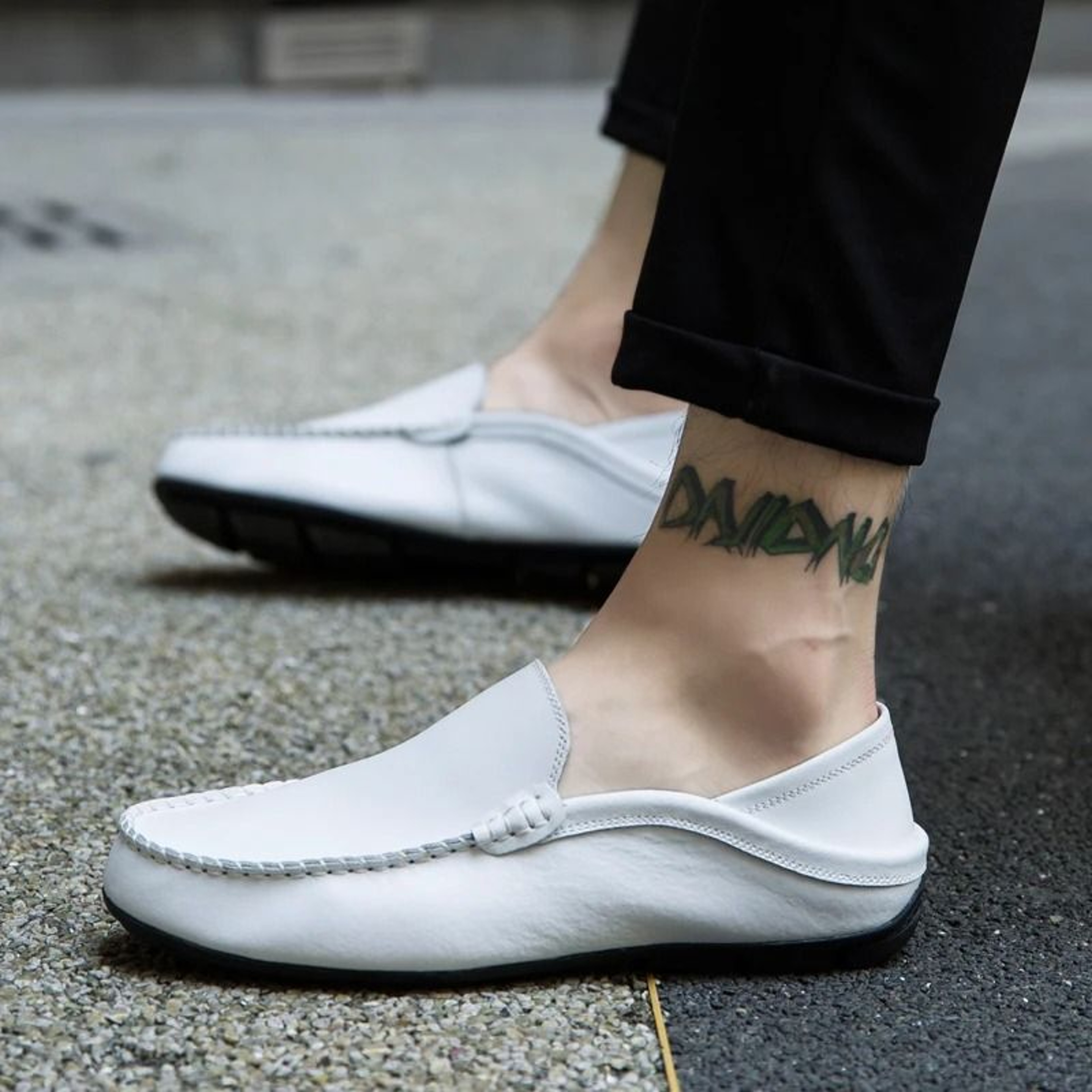 Mens Genuine Leather Slip On Loafers 4