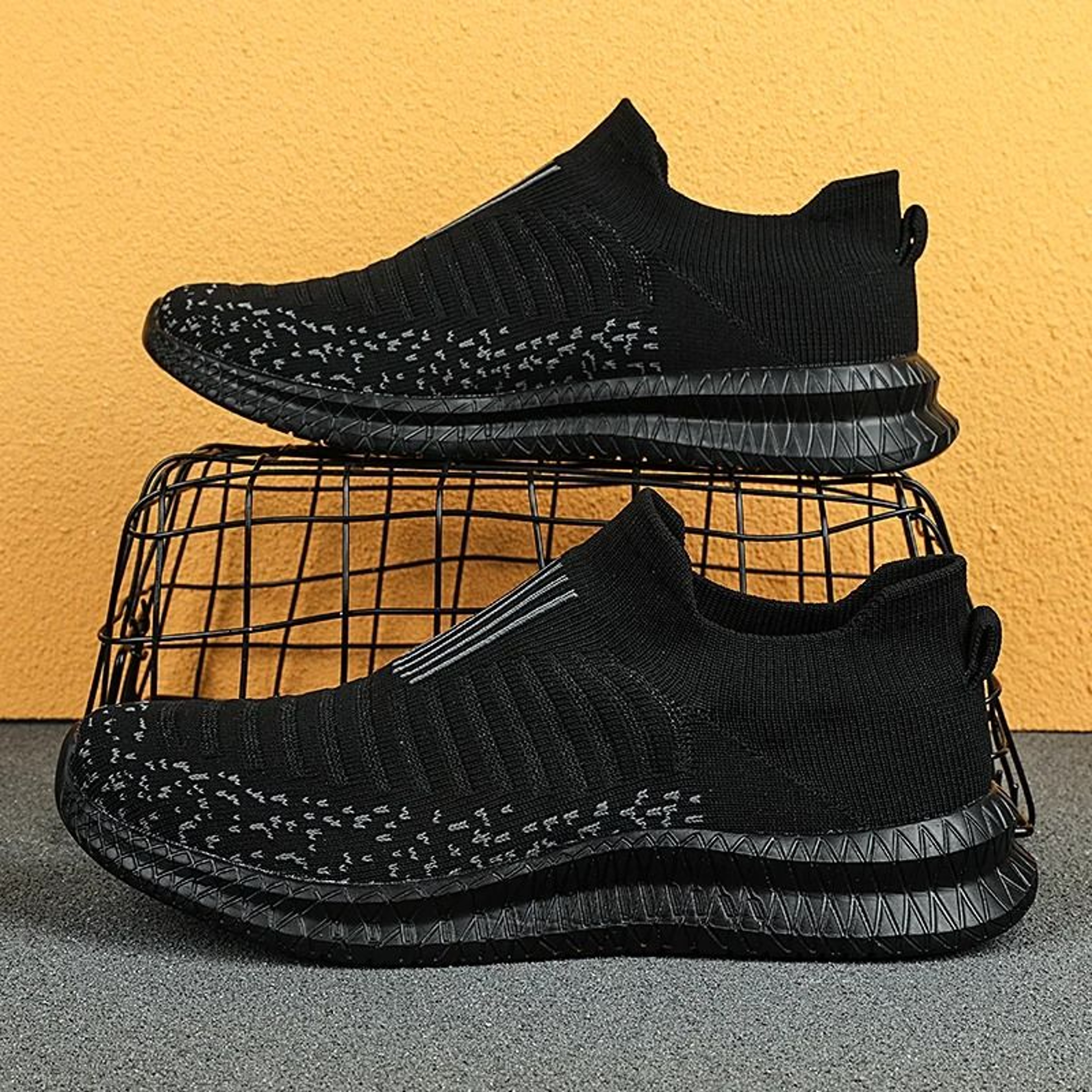 Mens Breathable Slip On Walking Sneakers 3