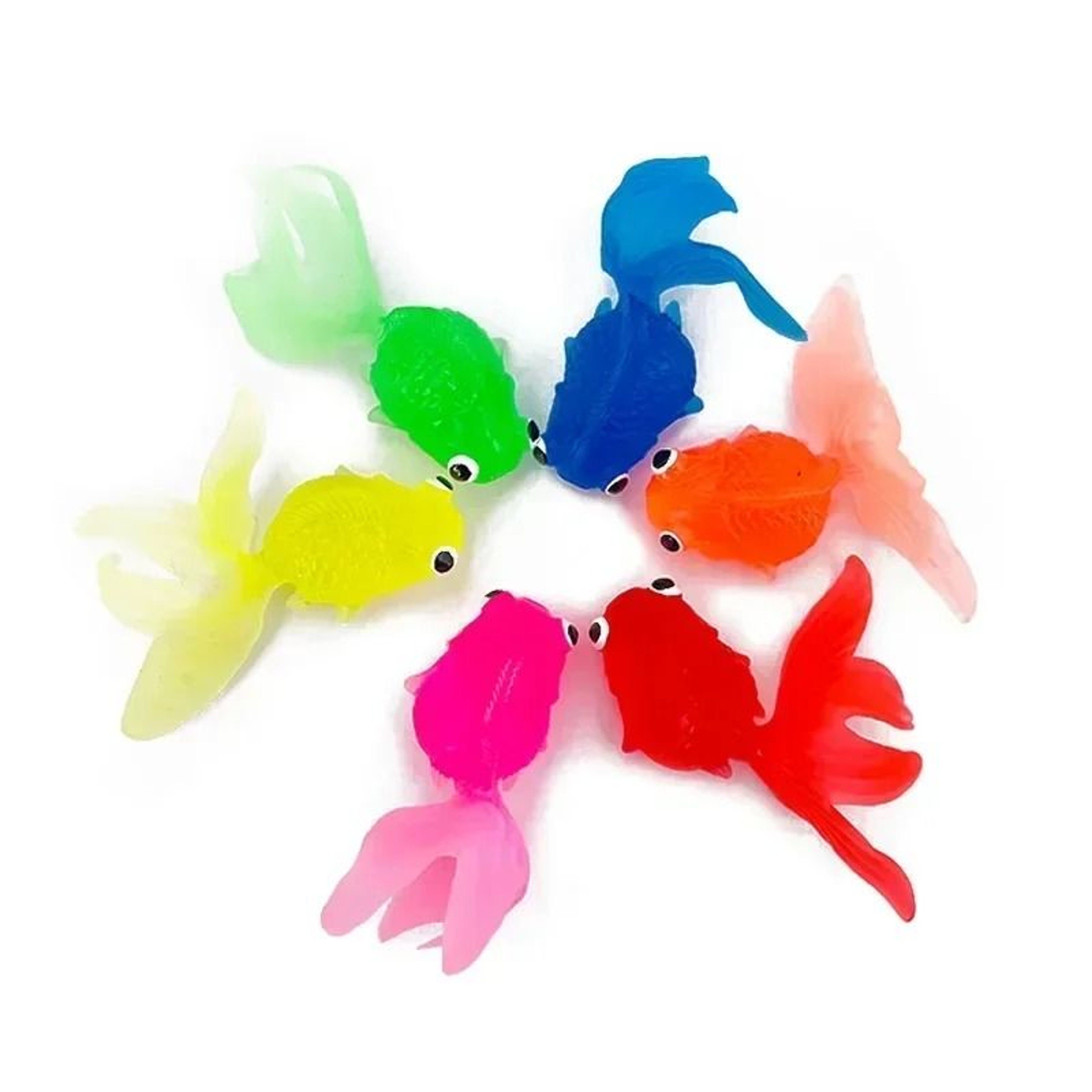 6 Piece Realistic Goldfish Bath Toy Set 4