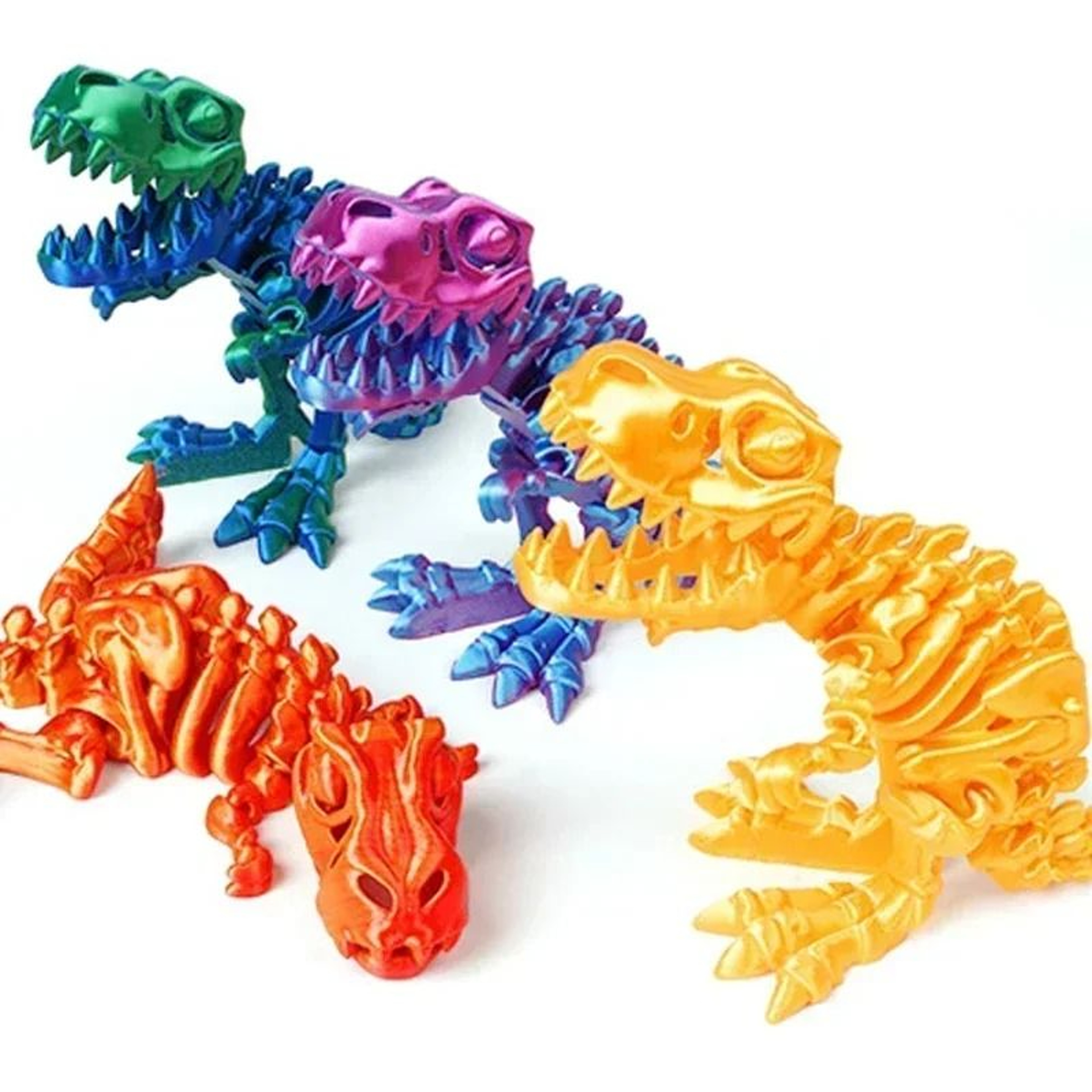 3D Printed Articulated Dragon Skeleton Fidget Toy 5