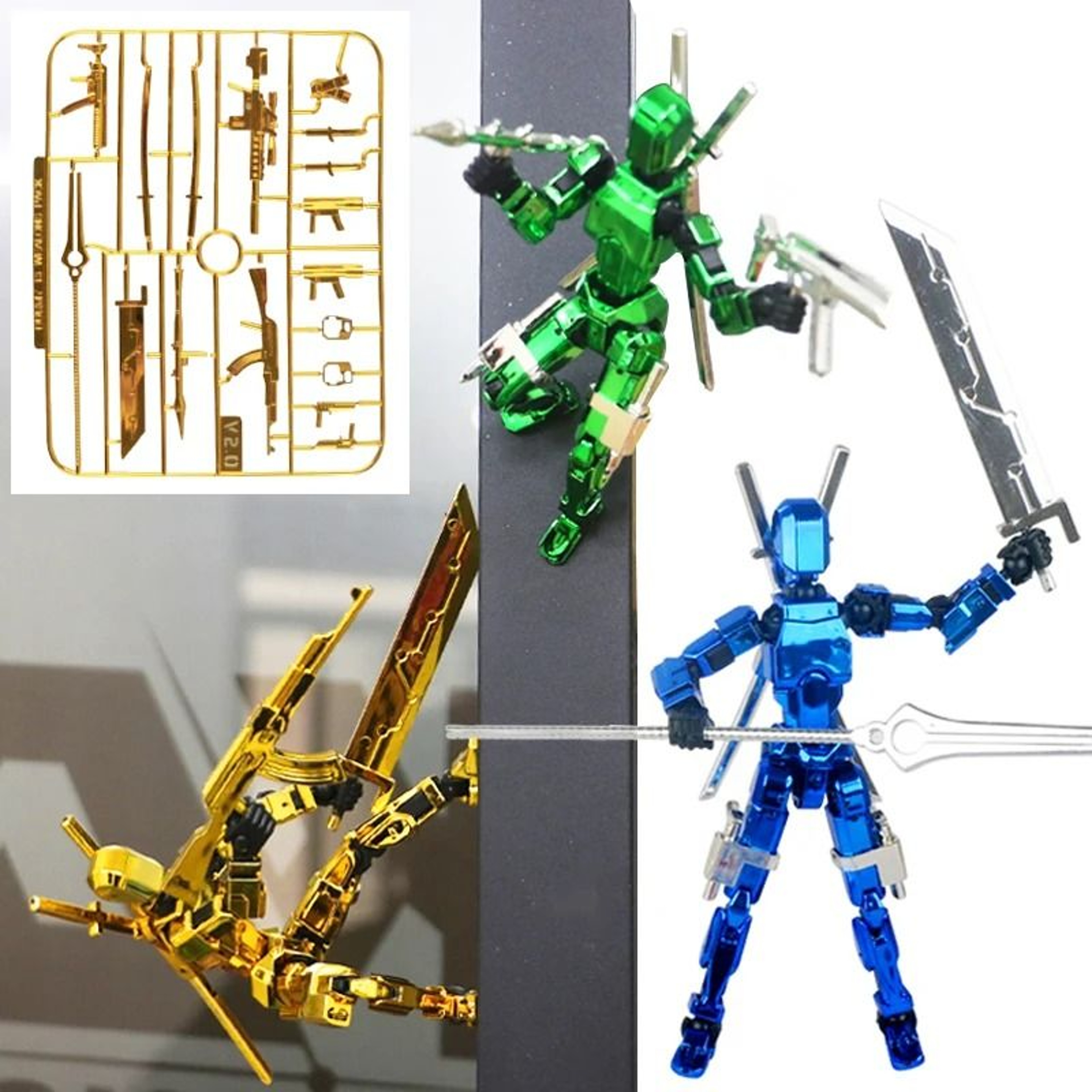Titan T13 Articulated Robot And Dog Figure Set 0
