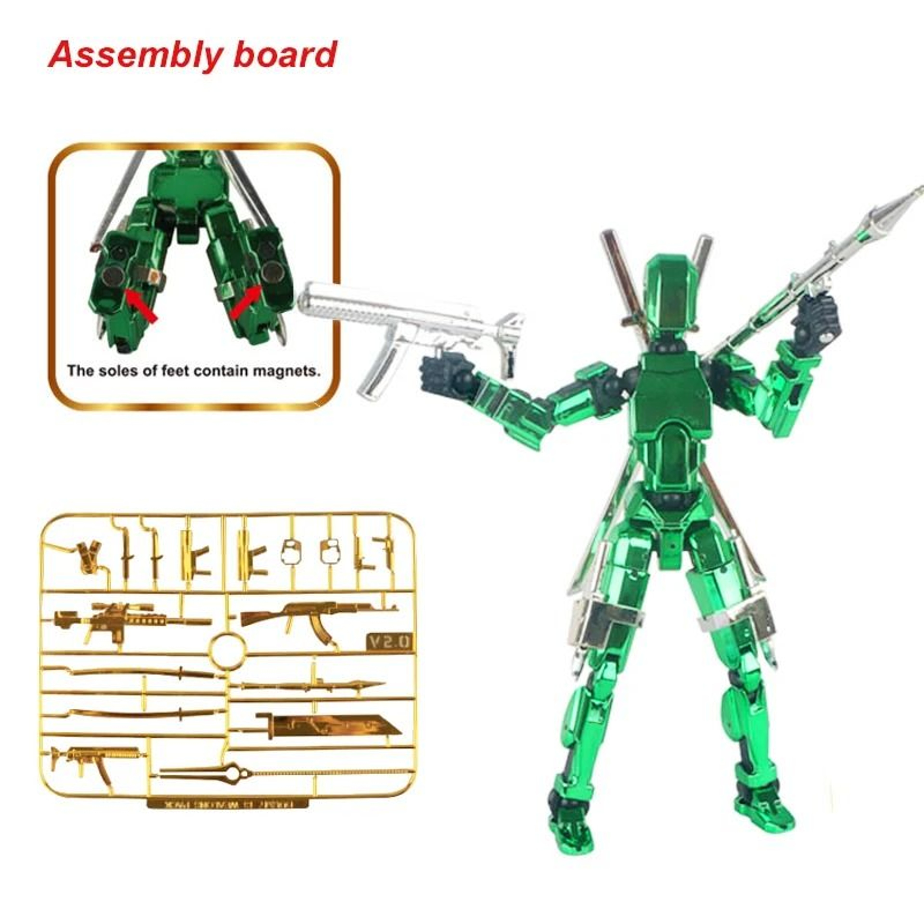 Titan T13 Articulated Robot And Dog Figure Set 6