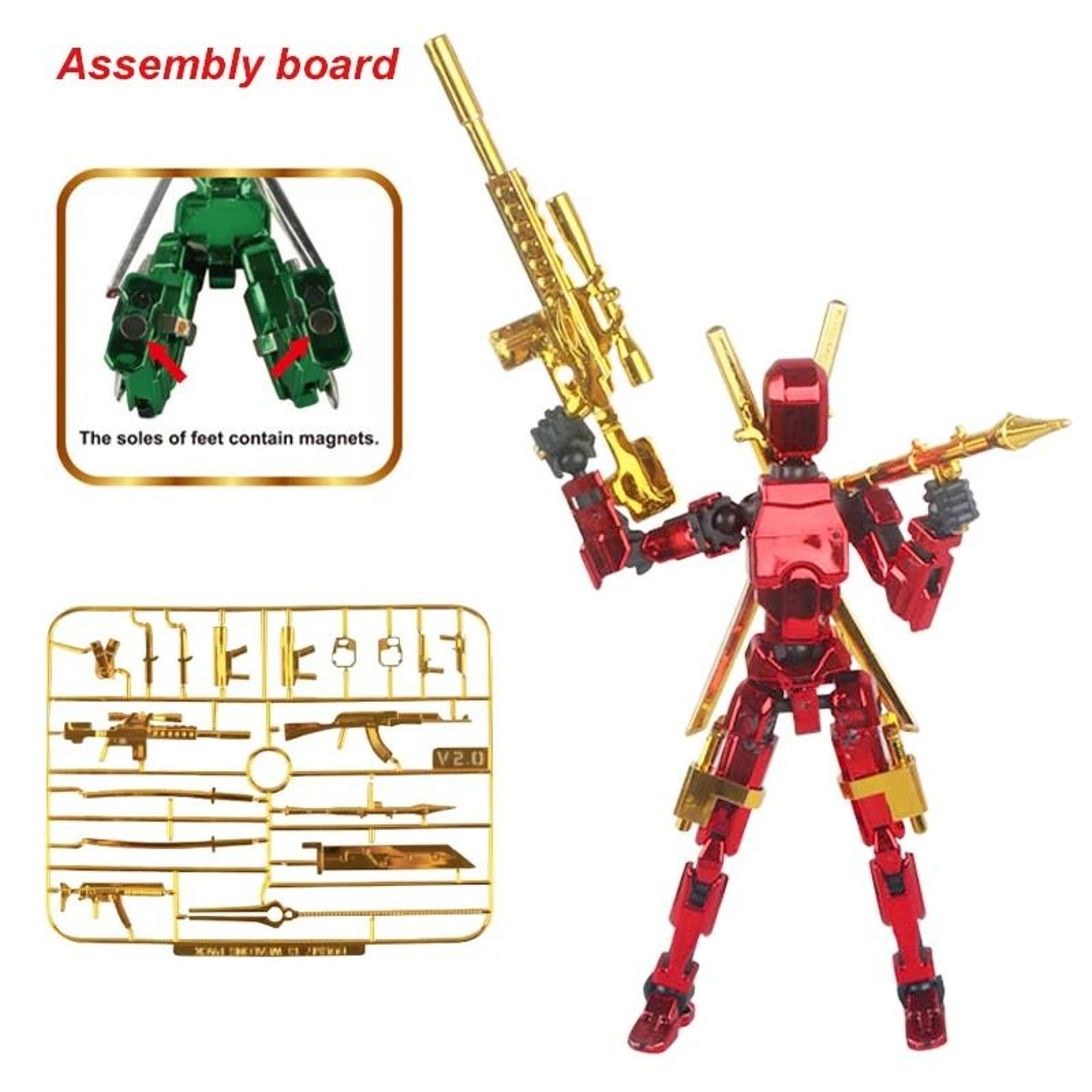 Titan T13 Articulated Robot And Dog Figure Set 7