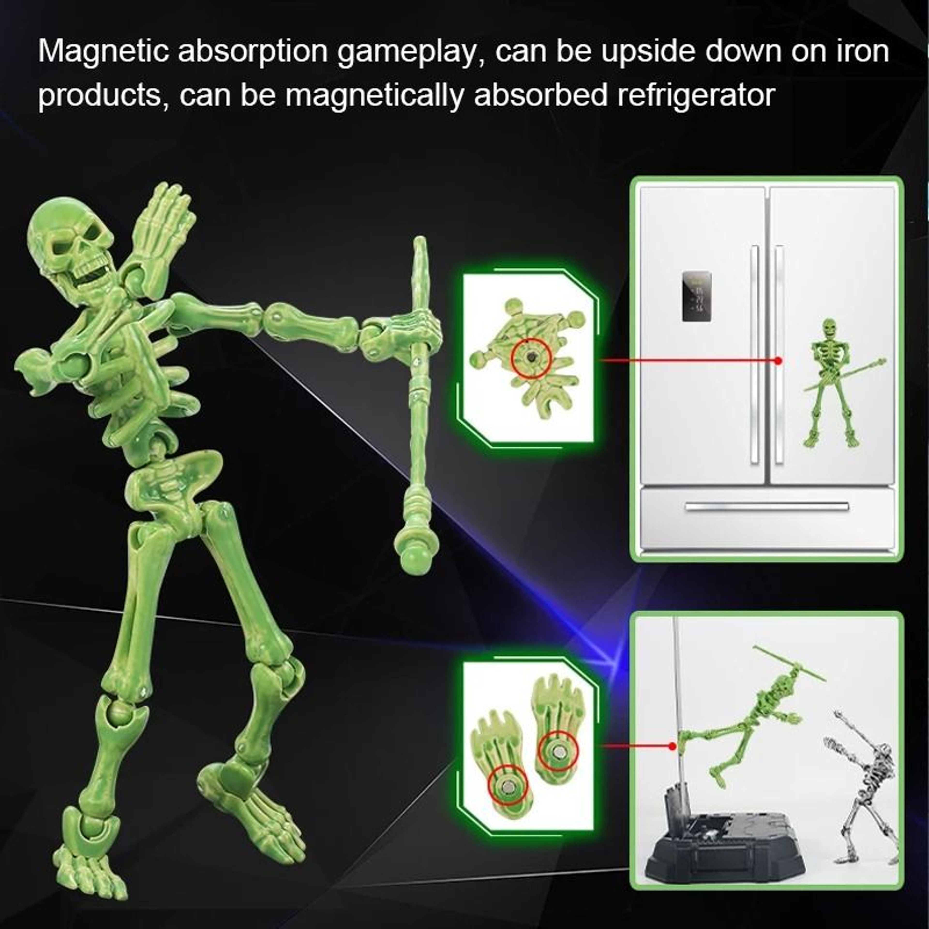 Medieval Skeleton Action Figure With Movable Joints Poseable Desktop Toy 2