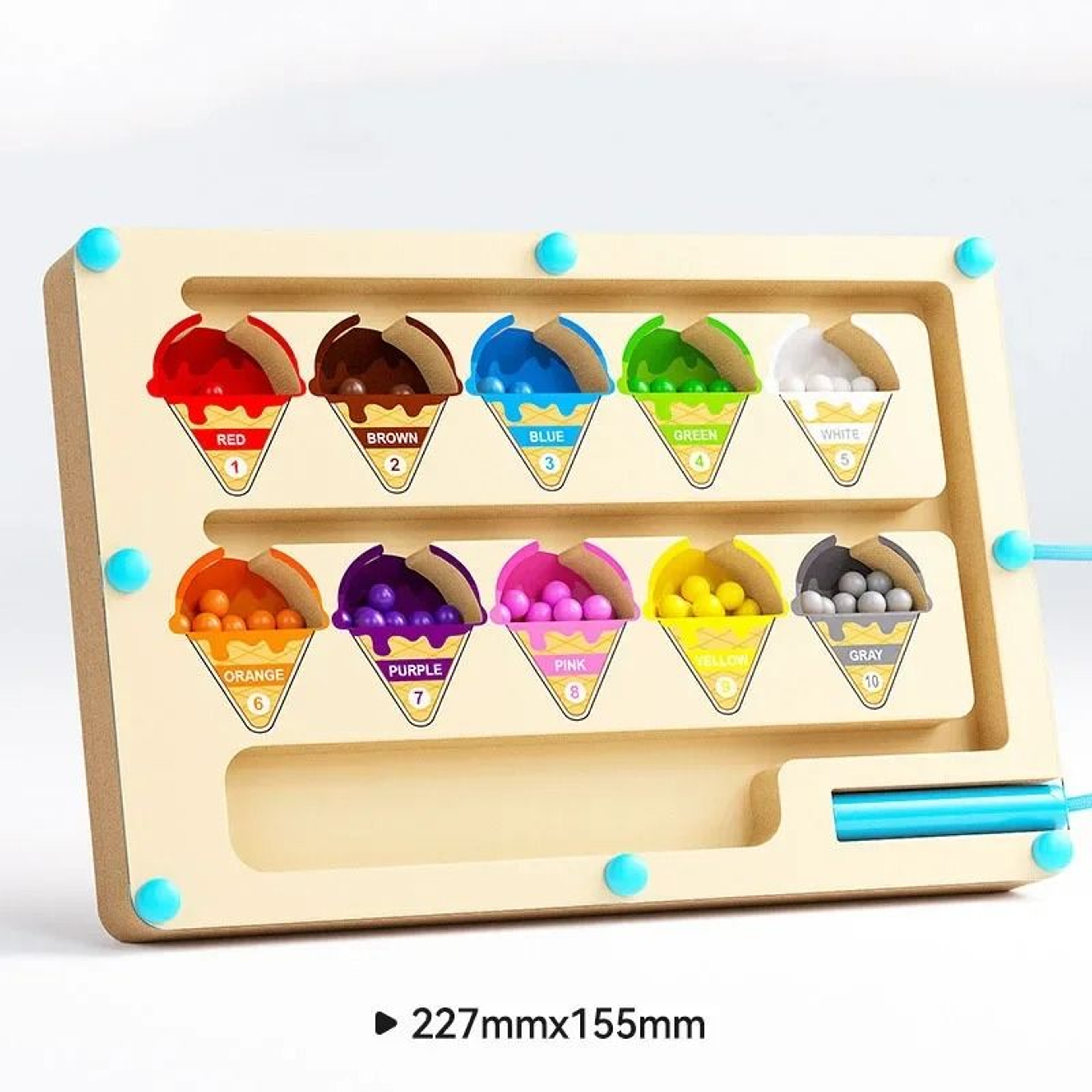 Montessori Magnetic Color Sorting Maze Wooden Learning Toy 8