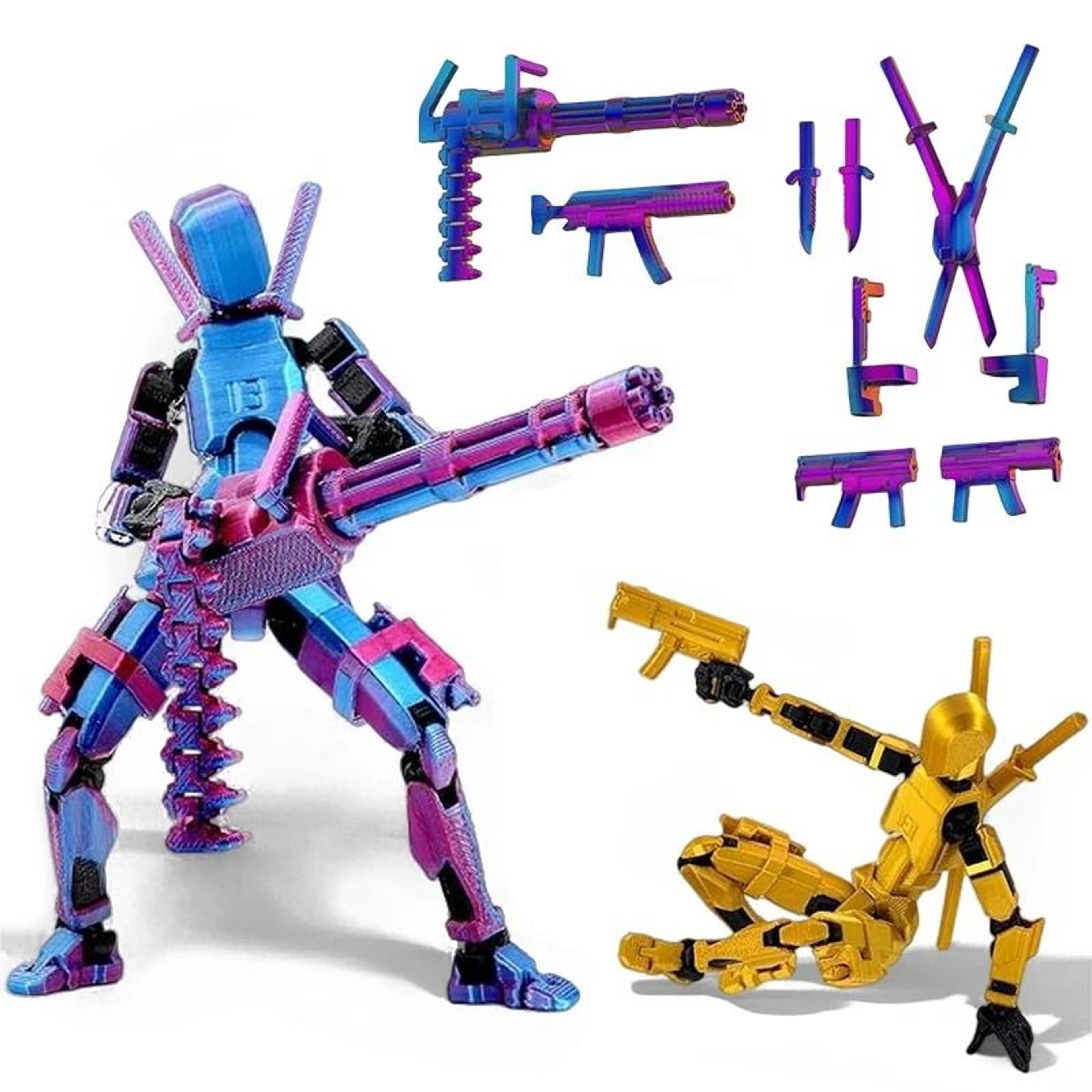 Titan 13 Robot Action Figure Set 3D Printed Poseable Collectible Toy 0