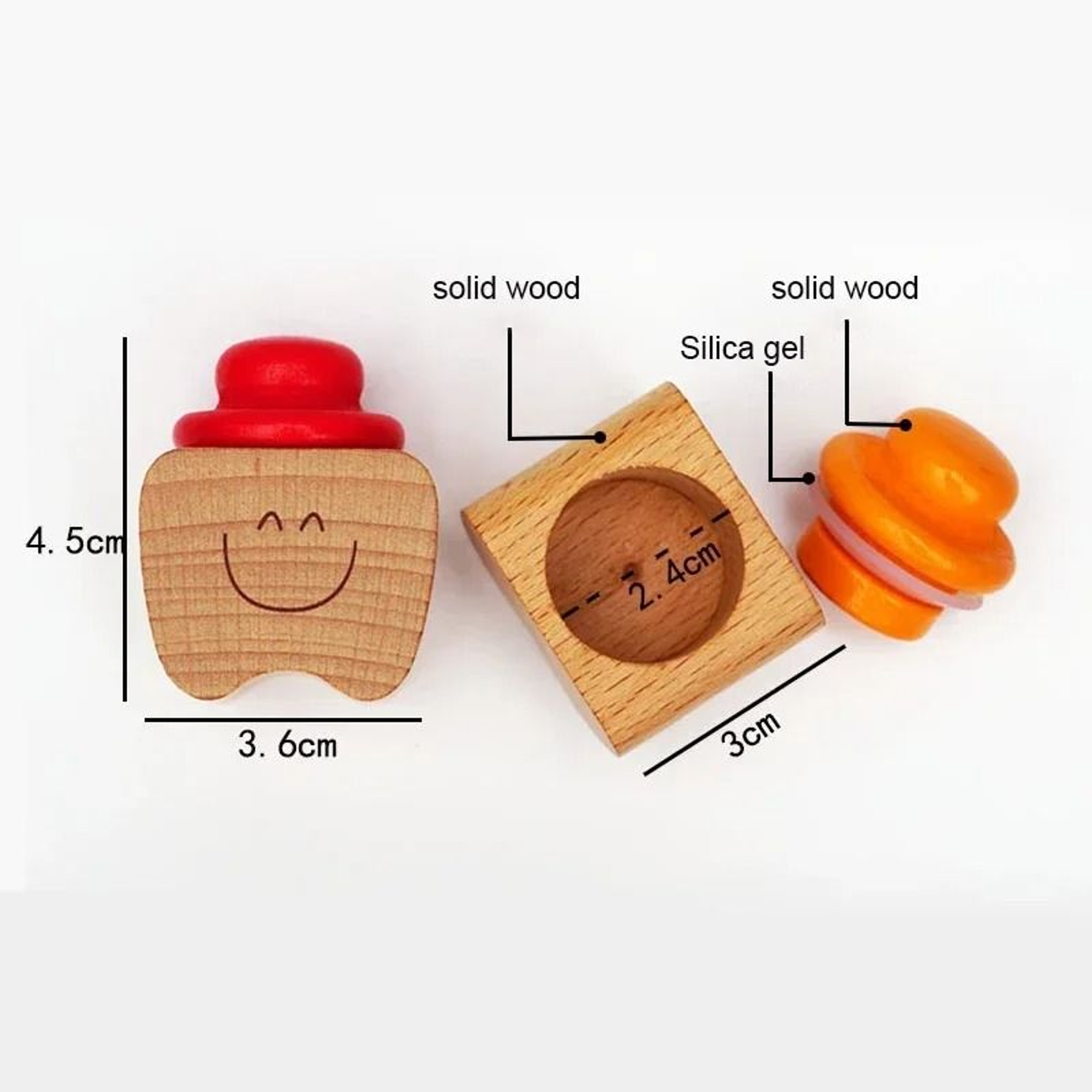Wooden Milk Teeth Keepsake Box Baby Memory Storage Organizer 2