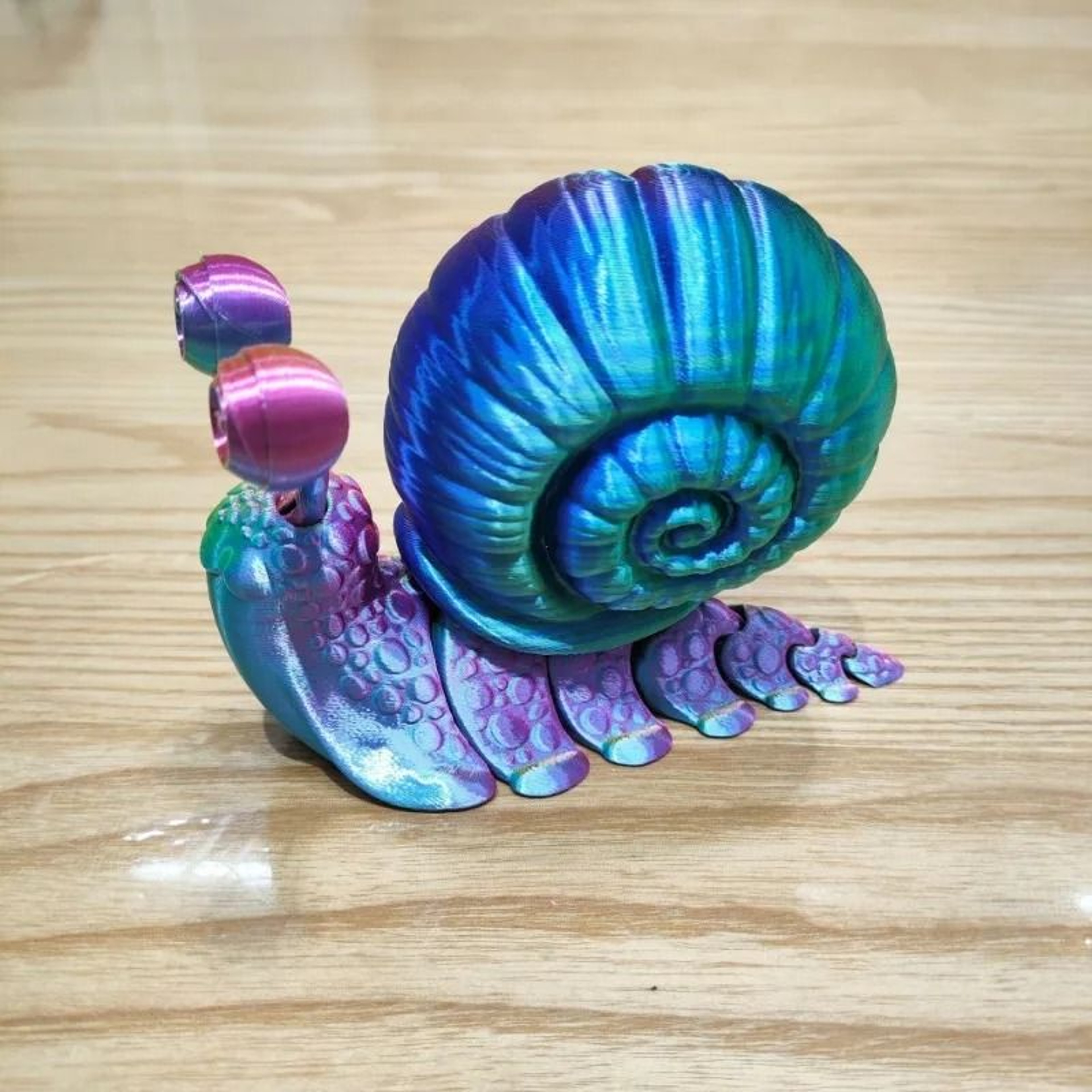 Articulated Snail Figurine 3D Printed Collectible Desktop Decor 2