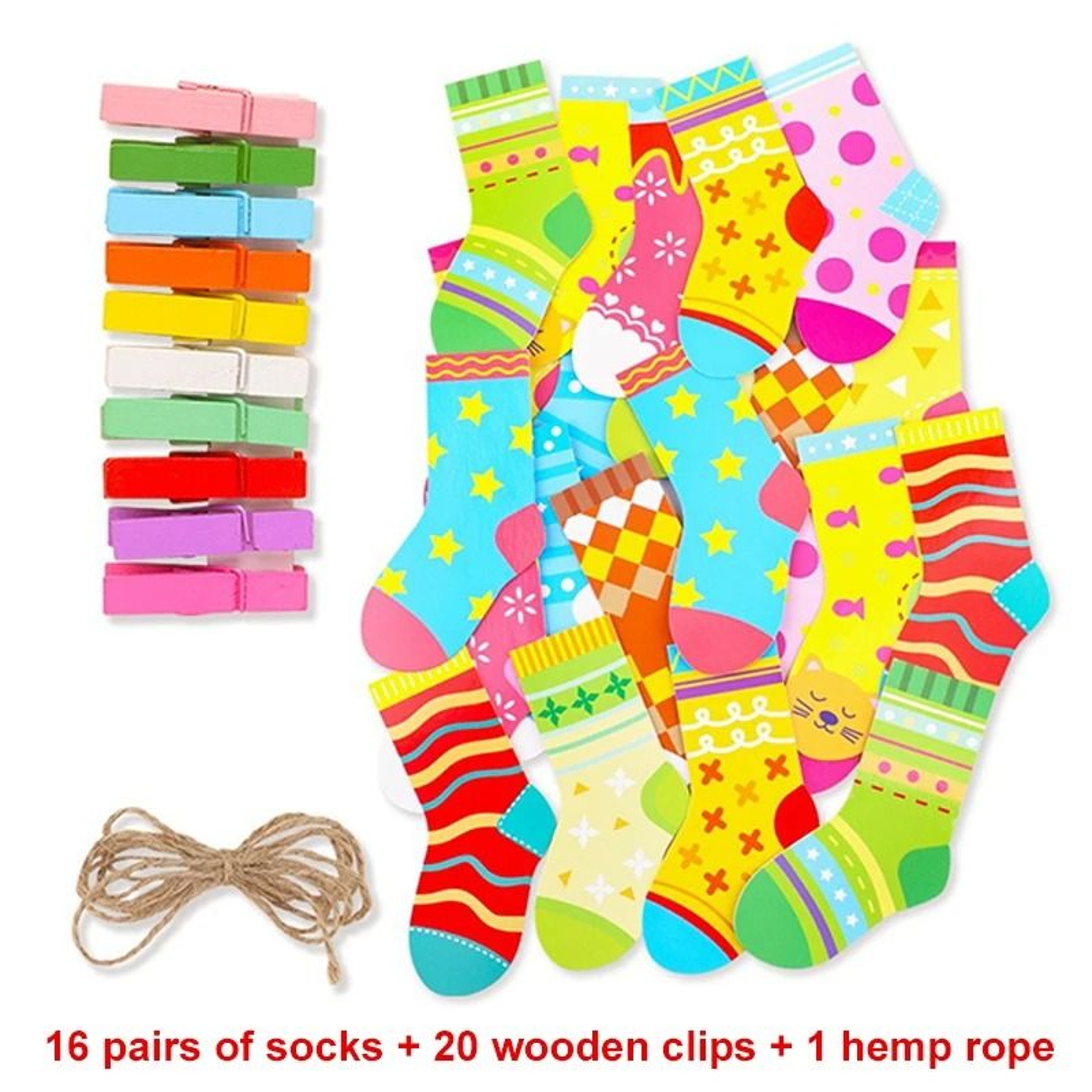 Montessori Color Matching Sock Game Fine Motor Learning Toy For Toddlers 8