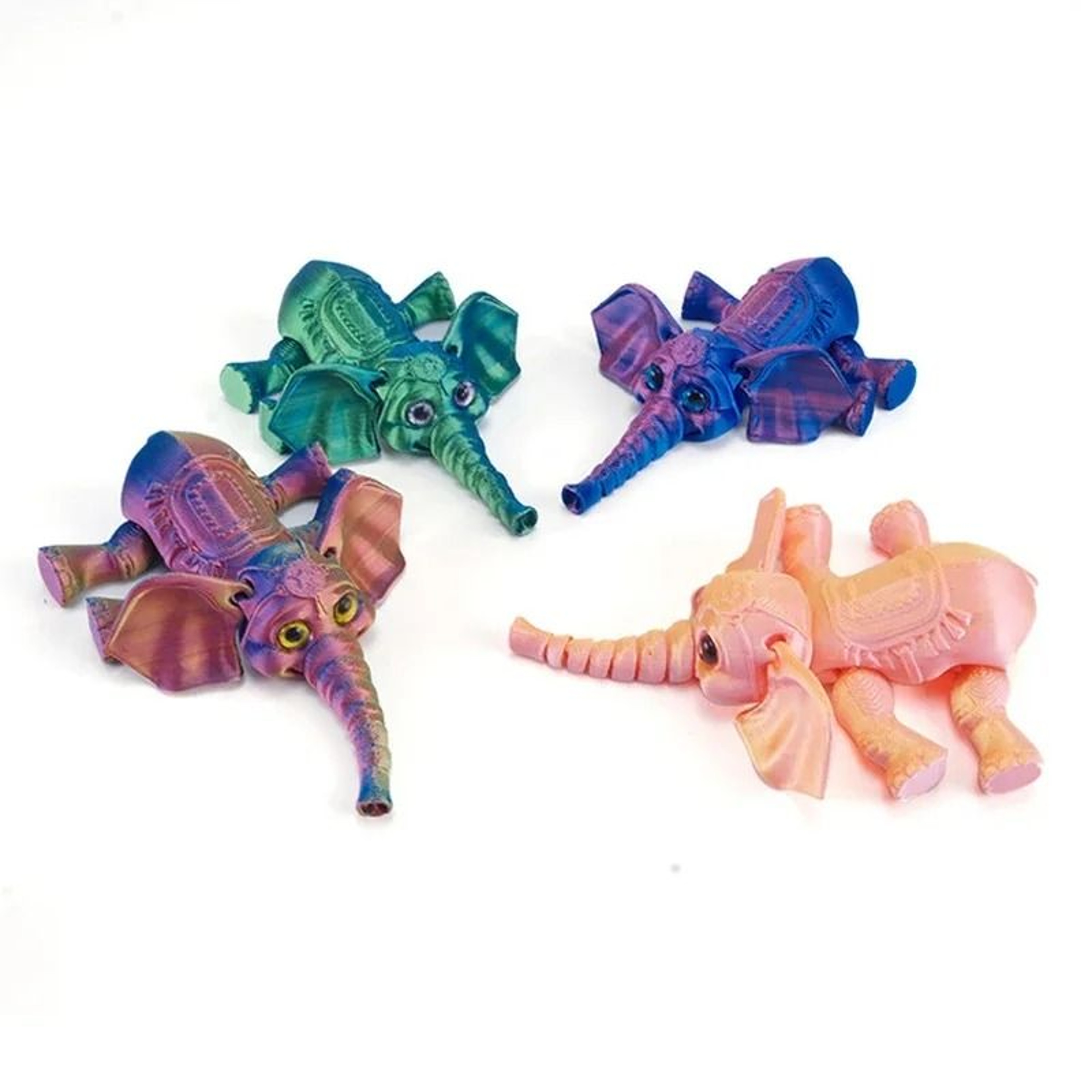 Articulated Elephant Figurine 3D Printed Collectible Desktop Decor 5
