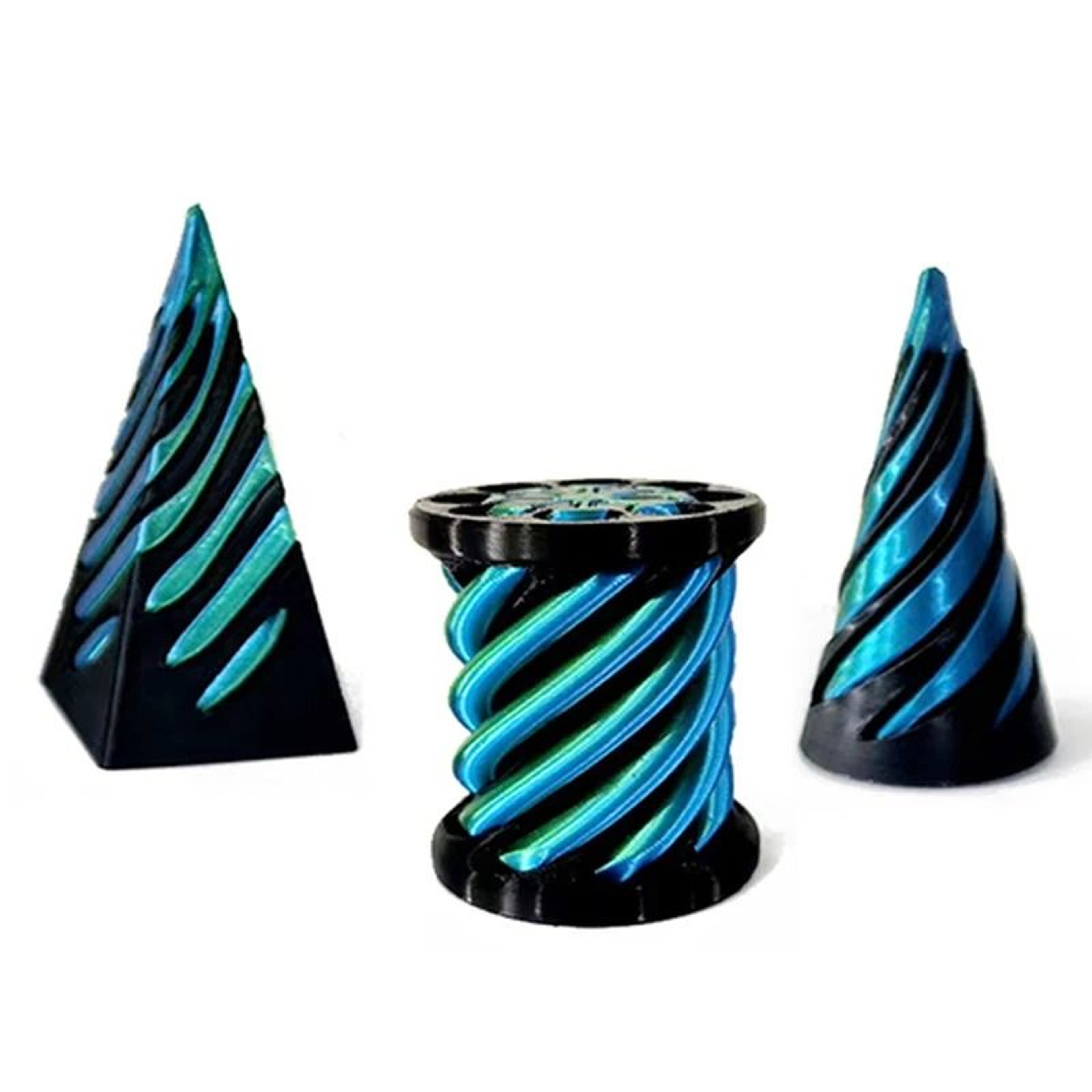 3D Printed Spiral Cone Fidget Toy Impossible Pyramid Desk Puzzle 6
